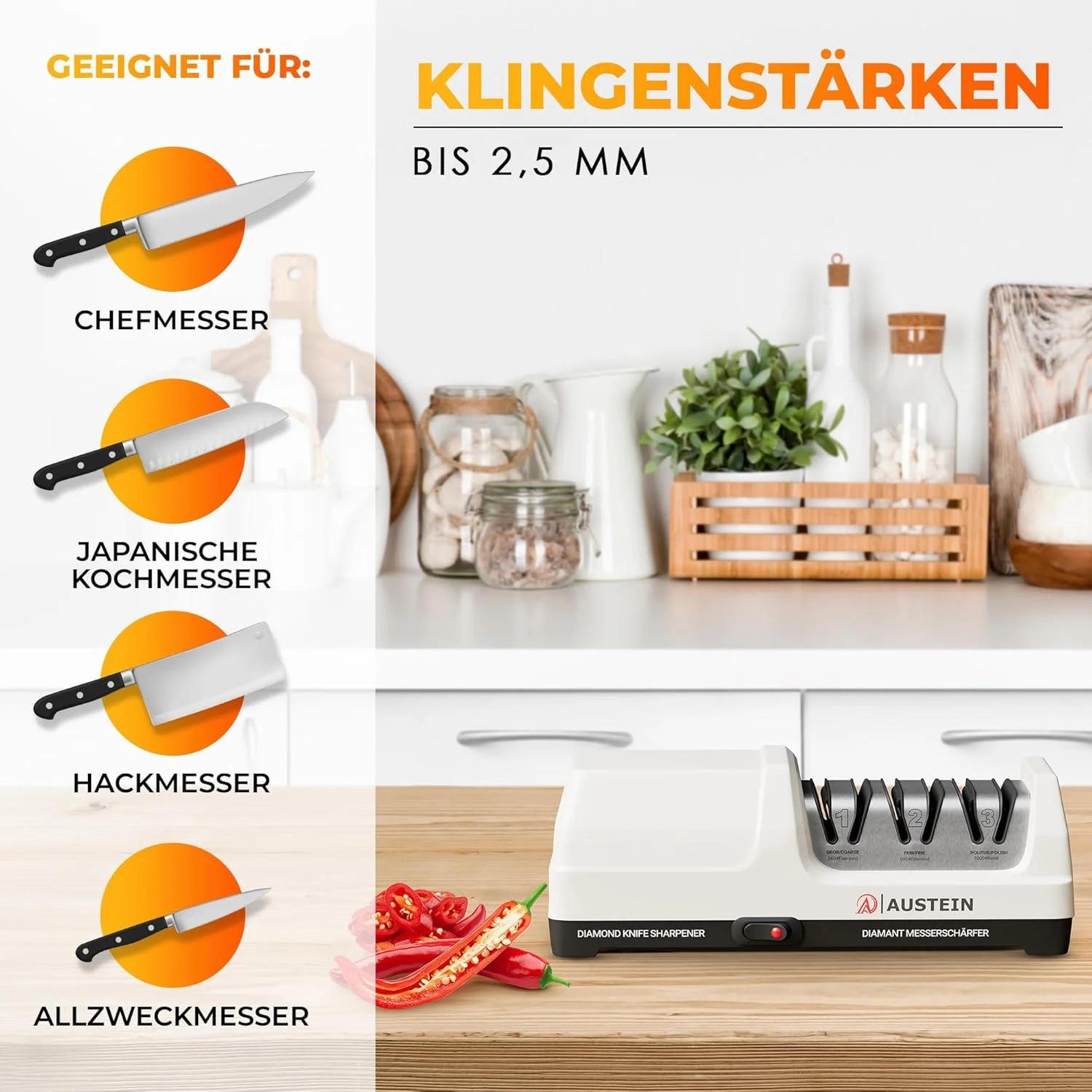 چاقو تیزکن برقی الماسه AUSTEIN مدل TG2202 - چاقو تیزکن 3 فاز با زاویه 20 درجه و جمع کننده مغناطیسی تراشه چاقو تیزکن برقی الماسه AUSTEIN مدل TG2202 - چاقو تیزکن 3 فاز با زاویه 20 درجه و جمع کننده مغناطیسی تراشه