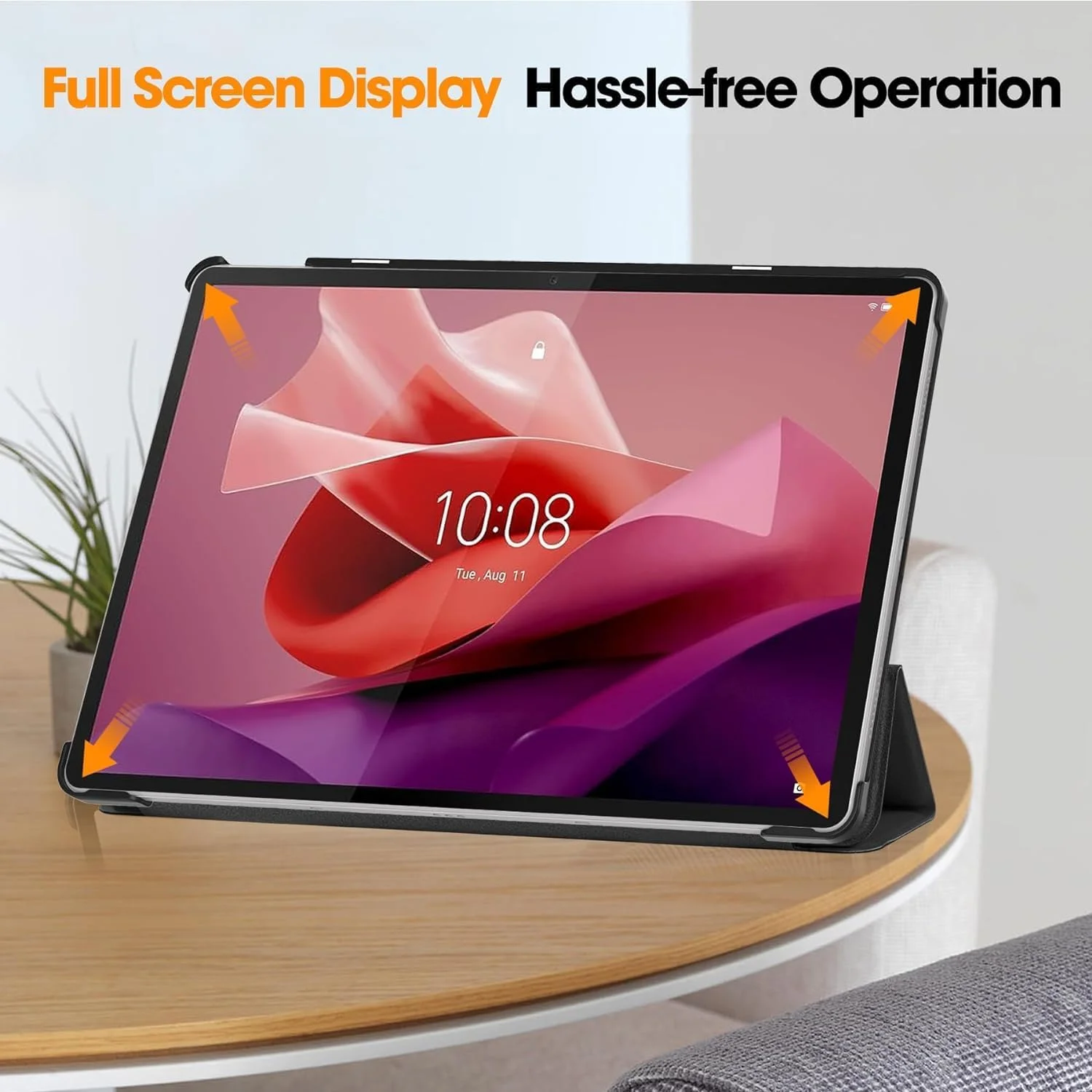 T Tersely Smart Case for Lenovo Tab P12 12.7'' 2023 (TB-370FU), Slim Stand Hard Back Protective Smart Cover Cases Support Auto Wake/Sleep - Black T Tersely Smart Case for Lenovo Tab P12 12.7'' 2023 (TB-370FU), Slim Stand Hard Back Protective Smart Cover Cases Support Auto Wake/Sleep - Black