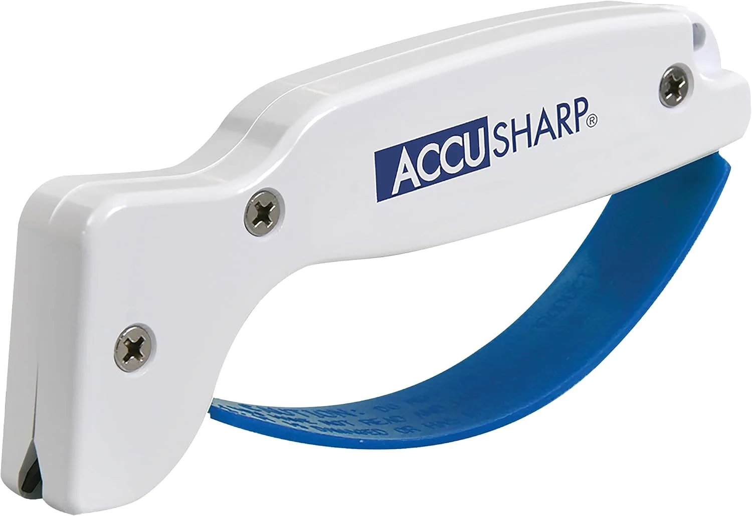 تیزکننده چاقو و ابزار AccuSharp - تیزکننده ارگونومیک چاقو برای چاقوهای آشپزخانه، چاقوهای جیبی، تیغه های دندانه دار، ساطور، تبر و قمه - کاربید تنگستن الماسه تیز می کند، ترمیم می کند