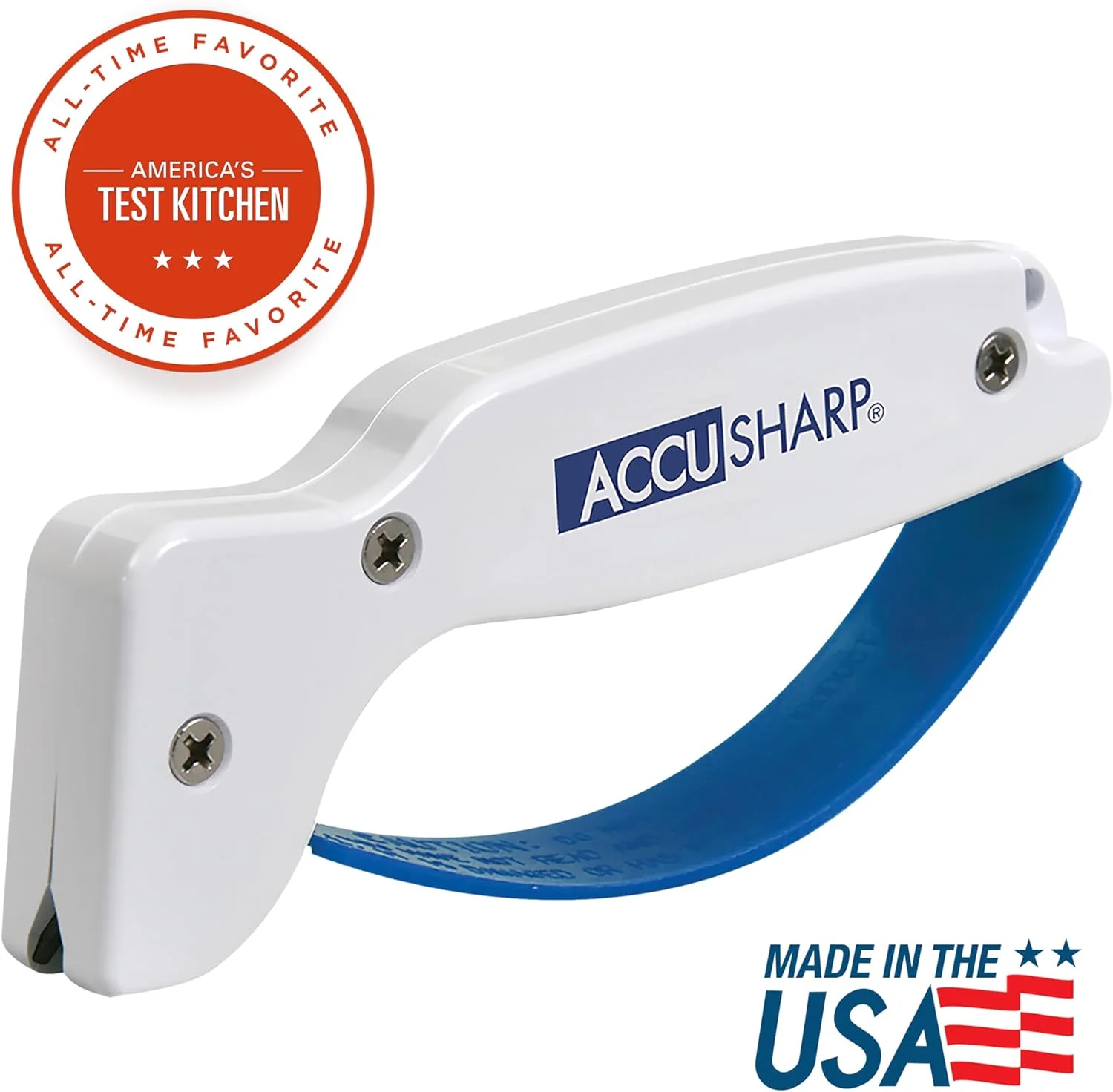 تیزکننده چاقو و ابزار AccuSharp - تیزکننده ارگونومیک چاقو برای چاقوهای آشپزخانه، چاقوهای جیبی، تیغه های دندانه دار، ساطور، تبر و قمه - کاربید تنگستن الماسه تیز می کند، ترمیم می کند تیزکننده چاقو و ابزار AccuSharp - تیزکننده ارگونومیک چاقو برای چاقوهای آشپزخانه، چاقوهای جیبی، تیغه های دندانه دار، ساطور، تبر و قمه - کاربید تنگستن الماسه تیز می کند، ترمیم می کند