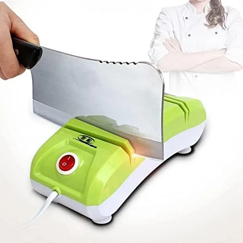 چاقو تیز کن آدیناس، چاقو تیز کن برقی، دستگاه تیز کننده سریع و حرفه ای اتوماتیک برای آشپزخانه منزل، ابزار 220 ولت برای انواع چاقو (رنگ: مطابق تصویر 3)