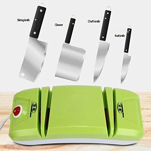 چاقو تیز کن آدیناس، چاقو تیز کن برقی، دستگاه تیز کننده سریع و حرفه ای اتوماتیک برای آشپزخانه منزل، ابزار 220 ولت برای انواع چاقو (رنگ: مطابق تصویر 3)