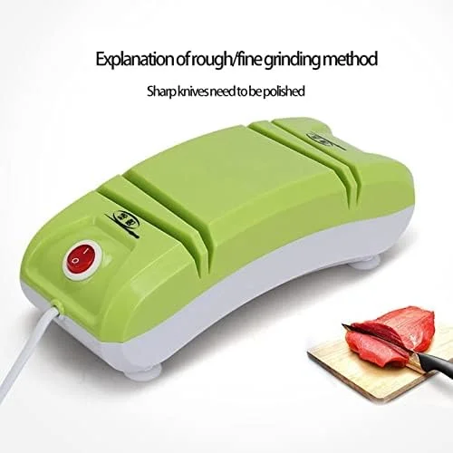 چاقو تیز کن آدیناس، چاقو تیز کن برقی، دستگاه تیز کننده سریع و حرفه ای اتوماتیک برای آشپزخانه منزل، ابزار 220 ولت برای انواع چاقو (رنگ: مطابق تصویر 3)