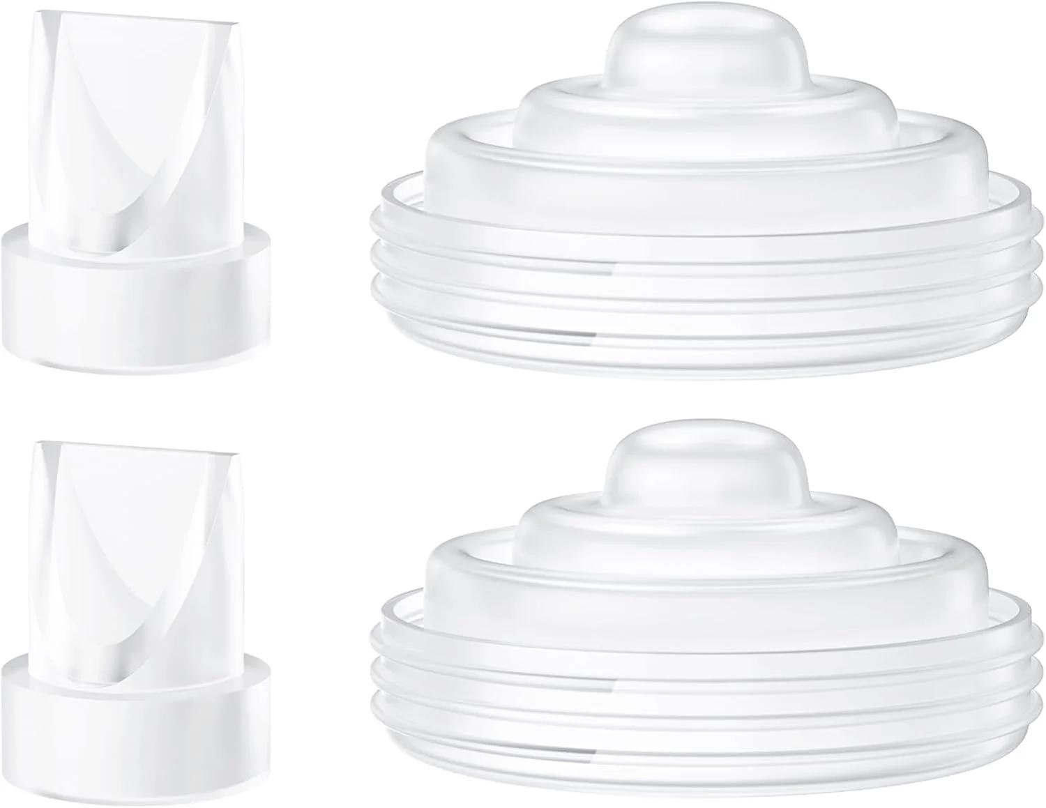 دریچه های نوک اردکی TOVVILD، 2 عدد + دیافراگم سیلیکونی، 2 عدد، سازگار با شیردوش Momcozy M5، لوازم جانبی قطعات جایگزین شیردوش برای M5، 4 عدد