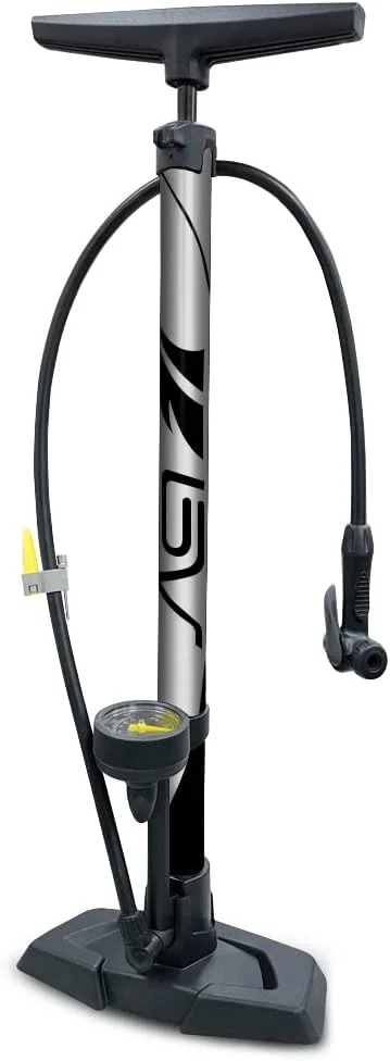 BV Bicycle Pump Durable Steel Bike Floor Pump 17/24 inch Smart Valve Head, 160 psi, Automatically Reversible Presta and Schrader BV Bicycle Pump Durable Steel Bike Floor Pump 17/24 inch Smart Valve Head, 160 psi, Automatically Reversible Presta and Schrader