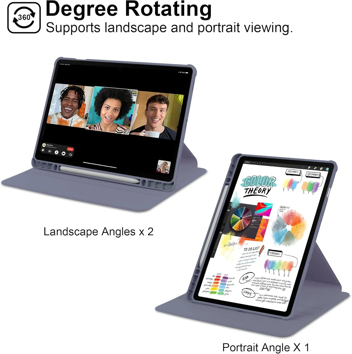 Gruattreay Tablet Case Compatible with Samsung Galaxy Tab S9 FE SM-X510/SM-X516 11inch Tablet Case with Pen Holder, 360 Degree Swivel Stand Folio Flip Smart Cover (Purple) Gruattreay Tablet Case Compatible with Samsung Galaxy Tab S9 FE SM-X510/SM-X516 11inch Tablet Case with Pen Holder, 360 Degree Swivel Stand Folio Flip Smart Cover (Purple)