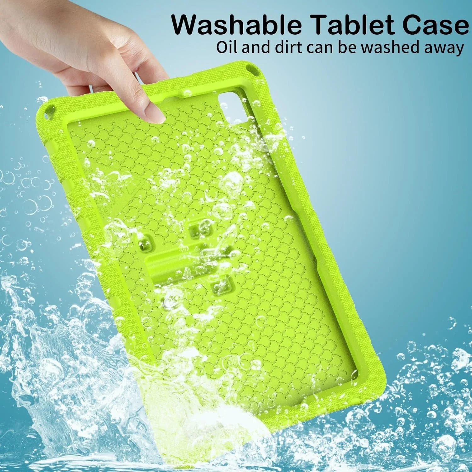 کیف تبلت سازگار با Samsung Galaxy Tab A9 Plus 11 اینچ 2023 SM-X210/SM-216/SM-X218، کیف محافظ کودکانه با بند شانه قابل تنظیم و پایه، کاور سبک وزن EVA ضد ضربه (سبز چمنی) کیف تبلت سازگار با Samsung Galaxy Tab A9 Plus 11 اینچ 2023 SM-X210/SM-216/SM-X218، کیف محافظ کودکانه با بند شانه قابل تنظیم و پایه، کاور سبک وزن EVA ضد ضربه (سبز چمنی)