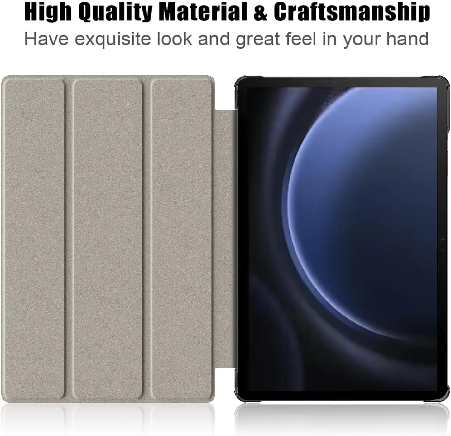 کیف تبلت مسافرتی سازگار با Samsung Galaxy Tab S9 FE SM-X510/SM-X516 11 اینچ، کیف سه تایی سازگار با تبلت هوشمند، فوق العاده باریک و سبک، پوشش پشتی سخت پلی کربنات کیف تبلت مسافرتی سازگار با Samsung Galaxy Tab S9 FE SM-X510/SM-X516 11 اینچ، کیف سه تایی سازگار با تبلت هوشمند، فوق العاده باریک و سبک، پوشش پشتی سخت پلی کربنات