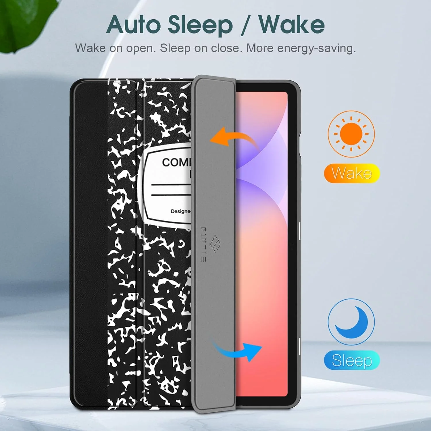 کیف باریک Fintie برای تبلت سامسونگ گلکسی تب S9 FE 5G 10.9 اینچ / گلکسی تب S9 11 اینچ 2023 با جای قلم S داخلی، کاور پشتی استند هوشمند TPU نرم با قابلیت بیدار/خواب خودکار، طرح دفتر مشق سیاه کیف باریک Fintie برای تبلت سامسونگ گلکسی تب S9 FE 5G 10.9 اینچ / گلکسی تب S9 11 اینچ 2023 با جای قلم S داخلی، کاور پشتی استند هوشمند TPU نرم با قابلیت بیدار/خواب خودکار، طرح دفتر مشق سیاه