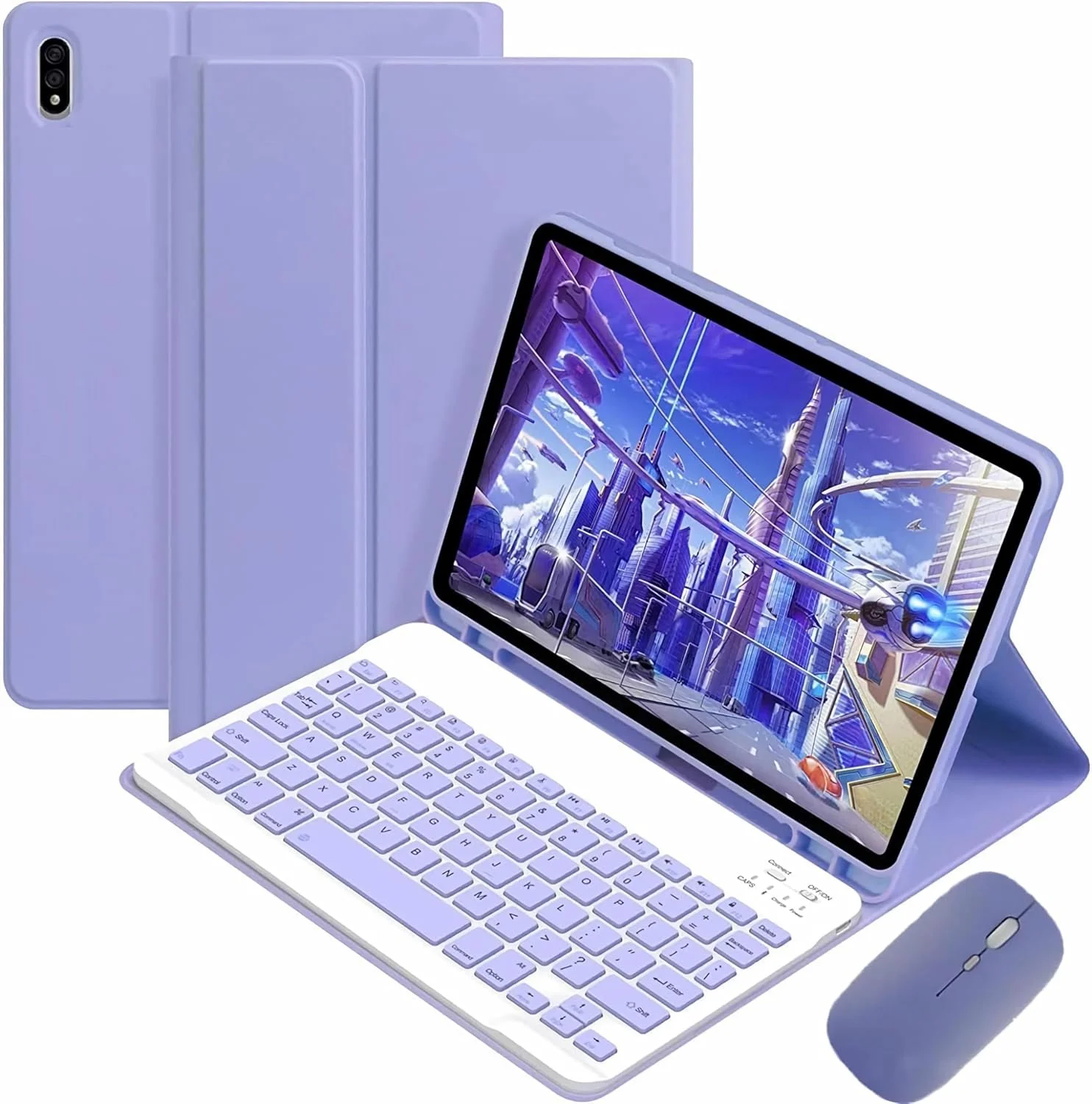 کیف کیبورد CLALOC برای تبلت سامسونگ گلکسی تب S7 FE / S7 Plus / S8 + 12.4 اینچ به همراه ماوس، کیف هوشمند نرم با کیبورد بلوتوثی، کاور تبلت کیبورد بیسیم جداشدنی با جای قلم، بنفش کیف کیبورد CLALOC برای تبلت سامسونگ گلکسی تب S7 FE / S7 Plus / S8 + 12.4 اینچ به همراه ماوس، کیف هوشمند نرم با کیبورد بلوتوثی، کاور تبلت کیبورد بیسیم جداشدنی با جای قلم، بنفش