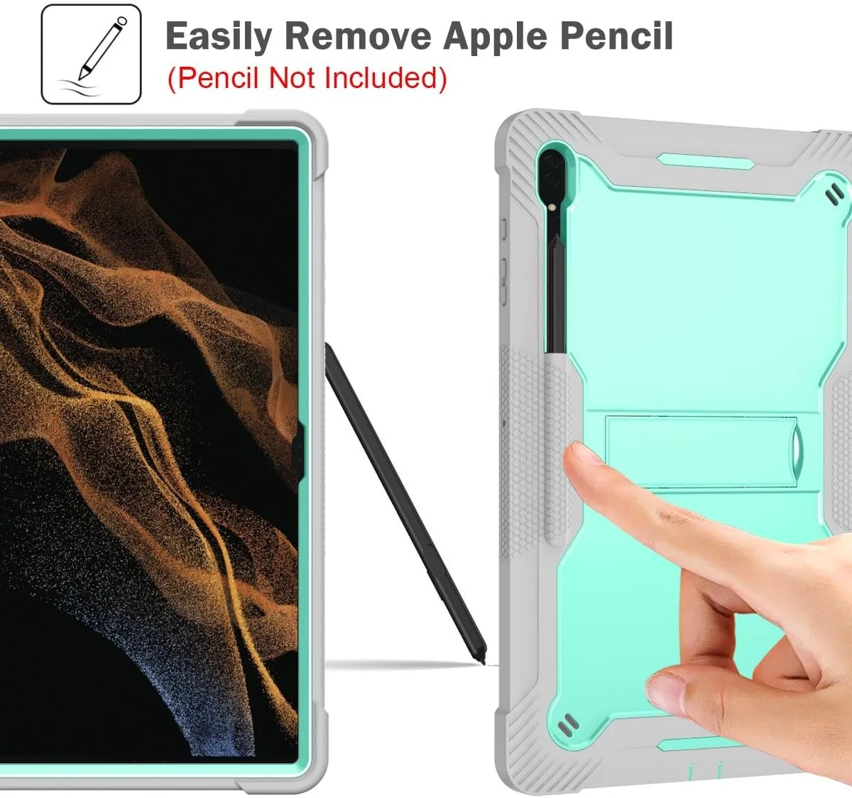 محافظ تبلت، کیف تبلت سازگار با تبلت سامسونگ گلکسی تب S8 Ultra 14.6 اینچ (SM-X900/X906) با جای قلم، کیف محافظ مقاوم در برابر ضربه با پایه داخلی، لوازم جانبی تبلت (رنگ: Gr) محافظ تبلت، کیف تبلت سازگار با تبلت سامسونگ گلکسی تب S8 Ultra 14.6 اینچ (SM-X900/X906) با جای قلم، کیف محافظ مقاوم در برابر ضربه با پایه داخلی، لوازم جانبی تبلت (رنگ: Gr)