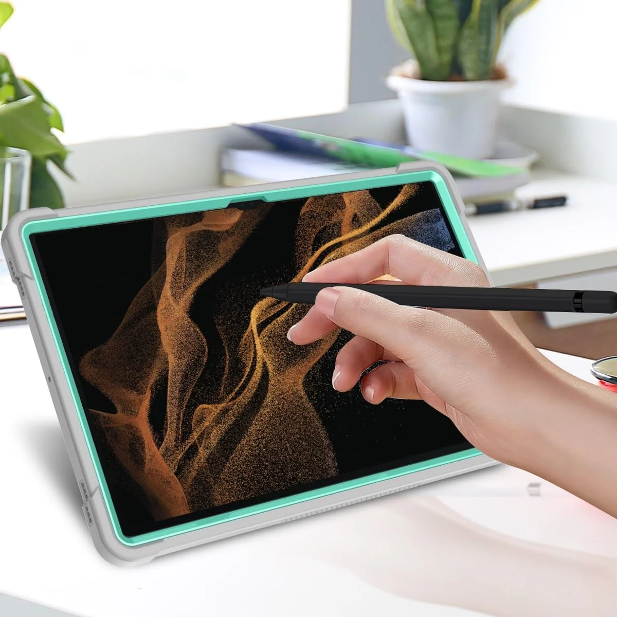 محافظ تبلت، کیف تبلت سازگار با تبلت سامسونگ گلکسی تب S8 Ultra 14.6 اینچ (SM-X900/X906) با جای قلم، کیف محافظ مقاوم در برابر ضربه با پایه داخلی، لوازم جانبی تبلت (رنگ: Gr) محافظ تبلت، کیف تبلت سازگار با تبلت سامسونگ گلکسی تب S8 Ultra 14.6 اینچ (SM-X900/X906) با جای قلم، کیف محافظ مقاوم در برابر ضربه با پایه داخلی، لوازم جانبی تبلت (رنگ: Gr)