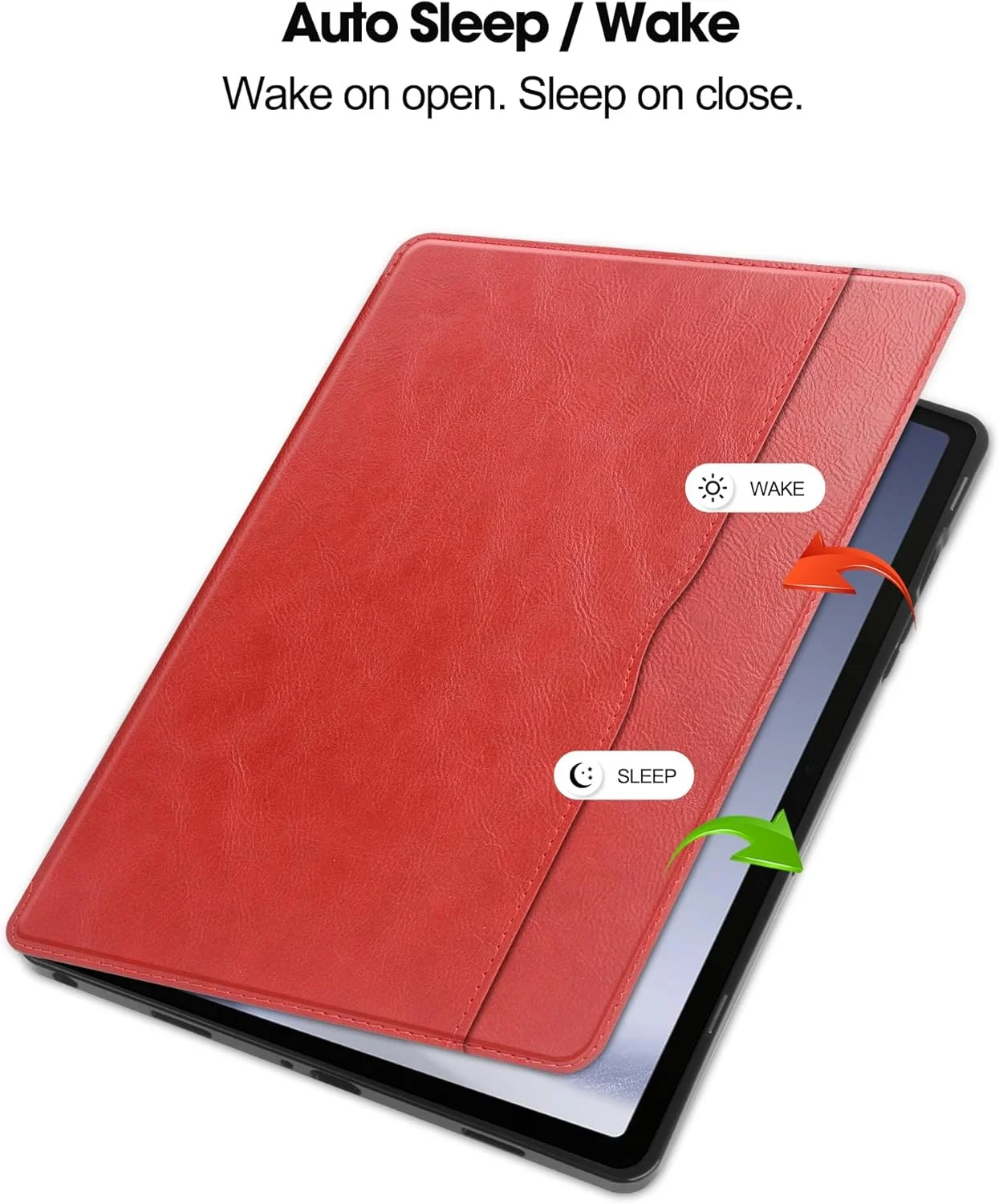 کاور محافظ تبلت، کیف چرمی تاشو با کیفیت عالی، سازگار با تبلت سامسونگ گلکسی تب A9 پلاس مدل SM-X210/SM-216/SM-X218 سایز 11 اینچ، دارای عملکرد خواب/بیدار شدن، جلد محافظ کتابی - مناسب برای کار