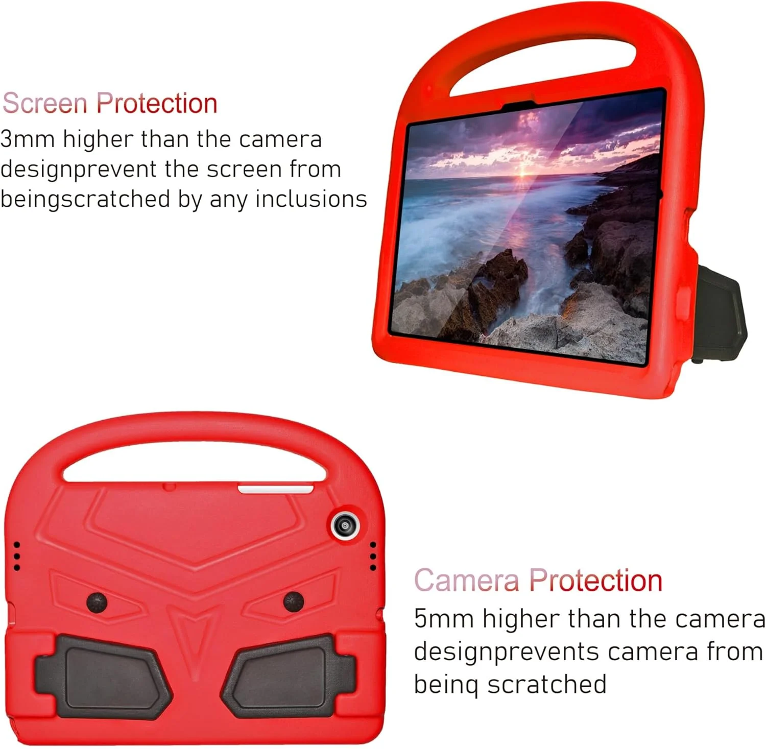 کیف تبلت مناسب برای کودکان، سازگار با تبلت سامسونگ گلکسی تب A8 10.5 اینچ (SM-X200/X205) 2021 - کیف محافظ EVA بادوام، سبک و ضد ضربه با پایه