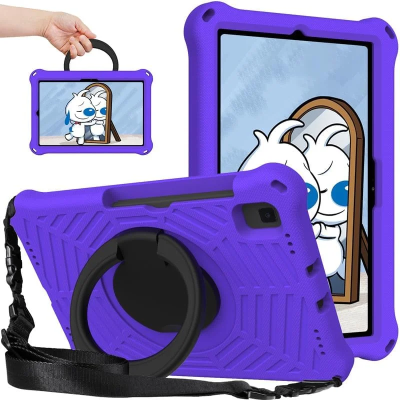 Nikaque For Galaxy Tab S5e Kids Case 10.5-Inch 2019, Spider Web Pattern EVA Foam, with Ring Handle Stand & Shoulder Strap Tablet Case For Samsung Galaxy Tab S5e SM-T720/T725, Purple Nikaque For Galaxy Tab S5e Kids Case 10.5-Inch 2019, Spider Web Pattern EVA Foam, with Ring Handle Stand & Shoulder Strap Tablet Case For Samsung Galaxy Tab S5e SM-T720/T725, Purple