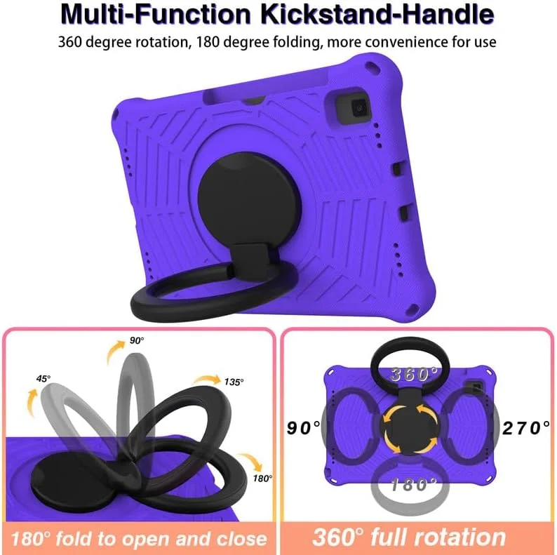 Nikaque For Galaxy Tab S5e Kids Case 10.5-Inch 2019, Spider Web Pattern EVA Foam, with Ring Handle Stand & Shoulder Strap Tablet Case For Samsung Galaxy Tab S5e SM-T720/T725, Purple Nikaque For Galaxy Tab S5e Kids Case 10.5-Inch 2019, Spider Web Pattern EVA Foam, with Ring Handle Stand & Shoulder Strap Tablet Case For Samsung Galaxy Tab S5e SM-T720/T725, Purple