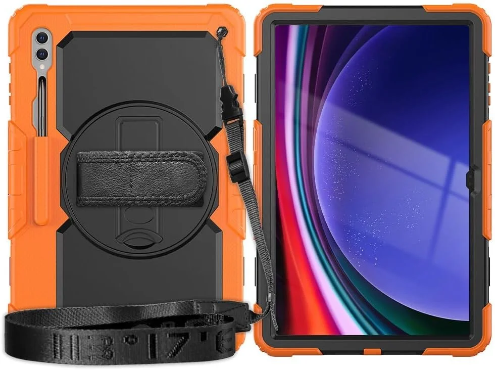 کیف محافظ تبلت مناسب برای سامسونگ گلکسی تب S10 Ultra 14.6 اینچ 2024 SM-X920 به همراه محافظ صفحه نمایش، [پایه تاشو] [بند شانه] کیف مقاوم در برابر ضربه با C