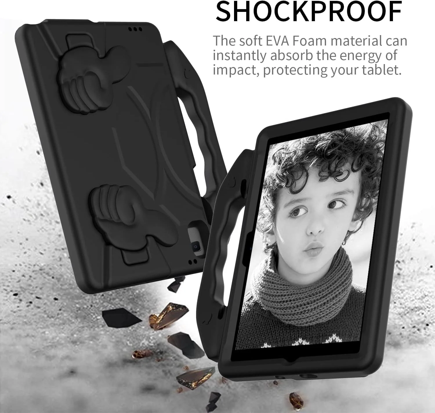 Chstls Kids Case for Galaxy Tab A8 10.5 (2022), EVA Lightweight Durable Shockproof Handle Cute Cover with Foldable Stand for Samsung Galaxy Tab A8 10.5 Inch/SM-X207 SM-X205 SM-X200 - Black Chstls Kids Case for Galaxy Tab A8 10.5 (2022), EVA Lightweight Durable Shockproof Handle Cute Cover with Foldable Stand for Samsung Galaxy Tab A8 10.5 Inch/SM-X207 SM-X205 SM-X200 - Black