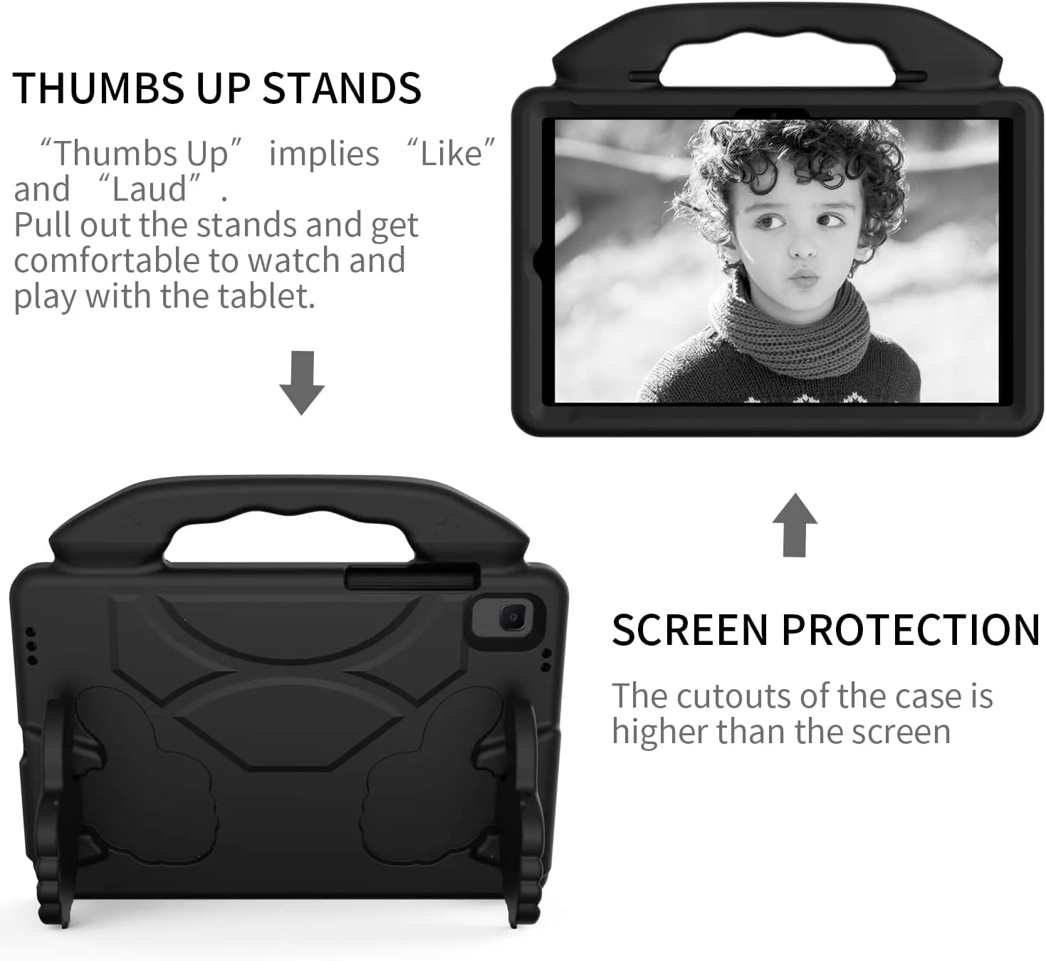 Chstls Kids Case for Galaxy Tab A8 10.5 (2022), EVA Lightweight Durable Shockproof Handle Cute Cover with Foldable Stand for Samsung Galaxy Tab A8 10.5 Inch/SM-X207 SM-X205 SM-X200 - Black Chstls Kids Case for Galaxy Tab A8 10.5 (2022), EVA Lightweight Durable Shockproof Handle Cute Cover with Foldable Stand for Samsung Galaxy Tab A8 10.5 Inch/SM-X207 SM-X205 SM-X200 - Black