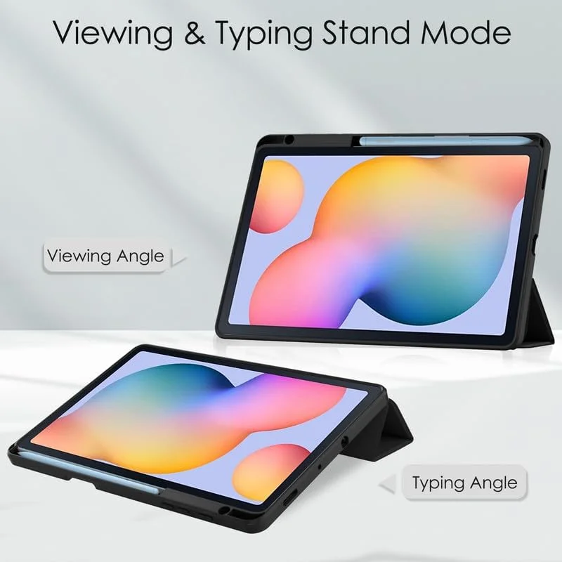 کیف تبلت Nikaque برای Samsung Galaxy Tab S6 Lite 10.4 اینچ (SM-P610/P613/P615/P619/P620/P625)، کاور هوشمند با پشت شفاف، پایه سه تایی چرمی PU، خواب/بیداری خودکار، کیف محافظ سبک وزن، مشکی کیف تبلت Nikaque برای Samsung Galaxy Tab S6 Lite 10.4 اینچ (SM-P610/P613/P615/P619/P620/P625)، کاور هوشمند با پشت شفاف، پایه سه تایی چرمی PU، خواب/بیداری خودکار، کیف محافظ سبک وزن، مشکی