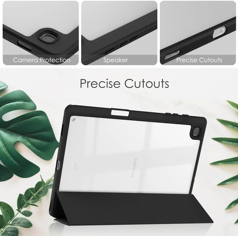 کیف تبلت Nikaque برای Samsung Galaxy Tab S6 Lite 10.4 اینچ (SM-P610/P613/P615/P619/P620/P625)، کاور هوشمند با پشت شفاف، پایه سه تایی چرمی PU، خواب/بیداری خودکار، کیف محافظ سبک وزن، مشکی کیف تبلت Nikaque برای Samsung Galaxy Tab S6 Lite 10.4 اینچ (SM-P610/P613/P615/P619/P620/P625)، کاور هوشمند با پشت شفاف، پایه سه تایی چرمی PU، خواب/بیداری خودکار، کیف محافظ سبک وزن، مشکی