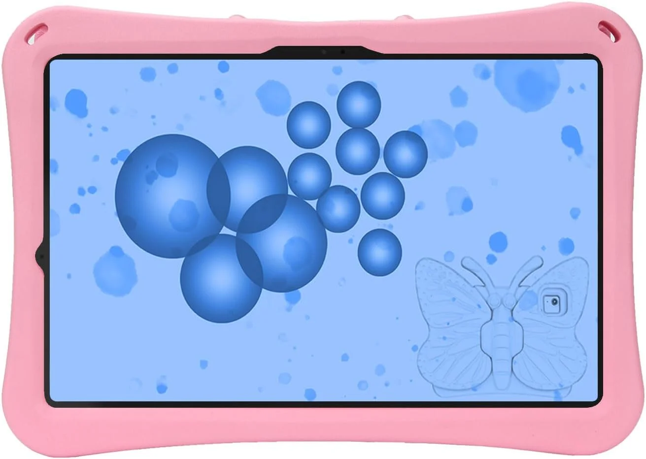 کیف تبلت کودکانه nincyee برای Samsung Galaxy Tab S9+ 12.4 اینچ 2023، روکش مقاوم در برابر ضربه EVA با نگهدارنده مداد، پایه تاشو، کیف کارتونی پروانه ای چرخان برای سرگرمی کودکان