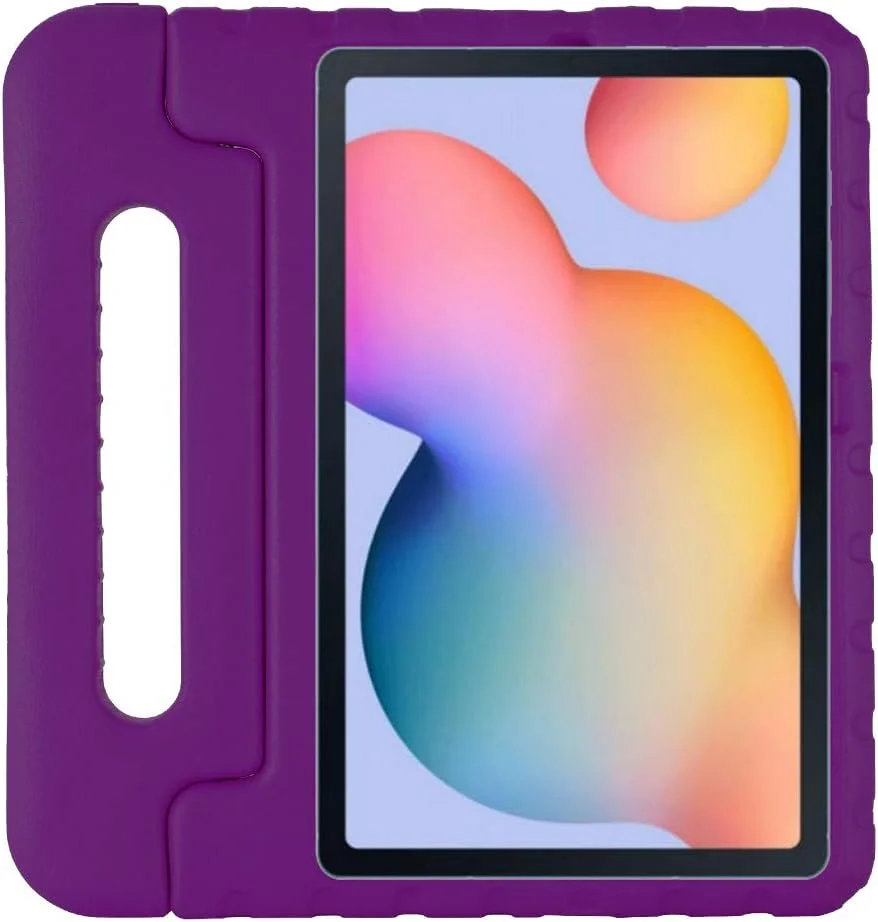کیف محافظ تبلت سامسونگ گلکسی تب S6 Lite 10.4 اینچ 2024/2022/2020 (مدل SM-P620/P610/P615)، کیف سبک وزن ضد ضربه با دسته و پایه تبلت سامسونگ گلکسی S6 Lite (بنفش)