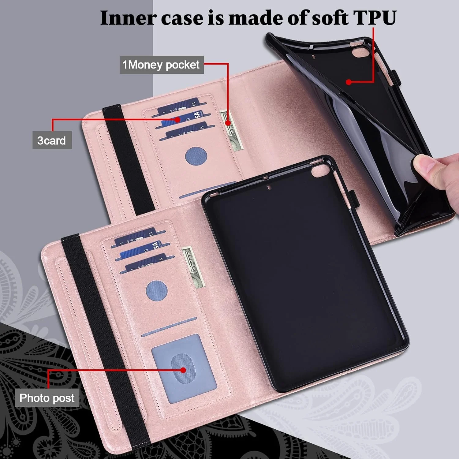 کیف چرمی محافظ تبلت سازگار با Samsung Galaxy Tab A7 Lite (2021) T220/T225، کیف تبلت PC نوع براکت با جای کارت، کیف چرمی PU ضد ضربه، کاور محافظ کیف پول تاشو کیف چرمی محافظ تبلت سازگار با Samsung Galaxy Tab A7 Lite (2021) T220/T225، کیف تبلت PC نوع براکت با جای کارت، کیف چرمی PU ضد ضربه، کاور محافظ کیف پول تاشو