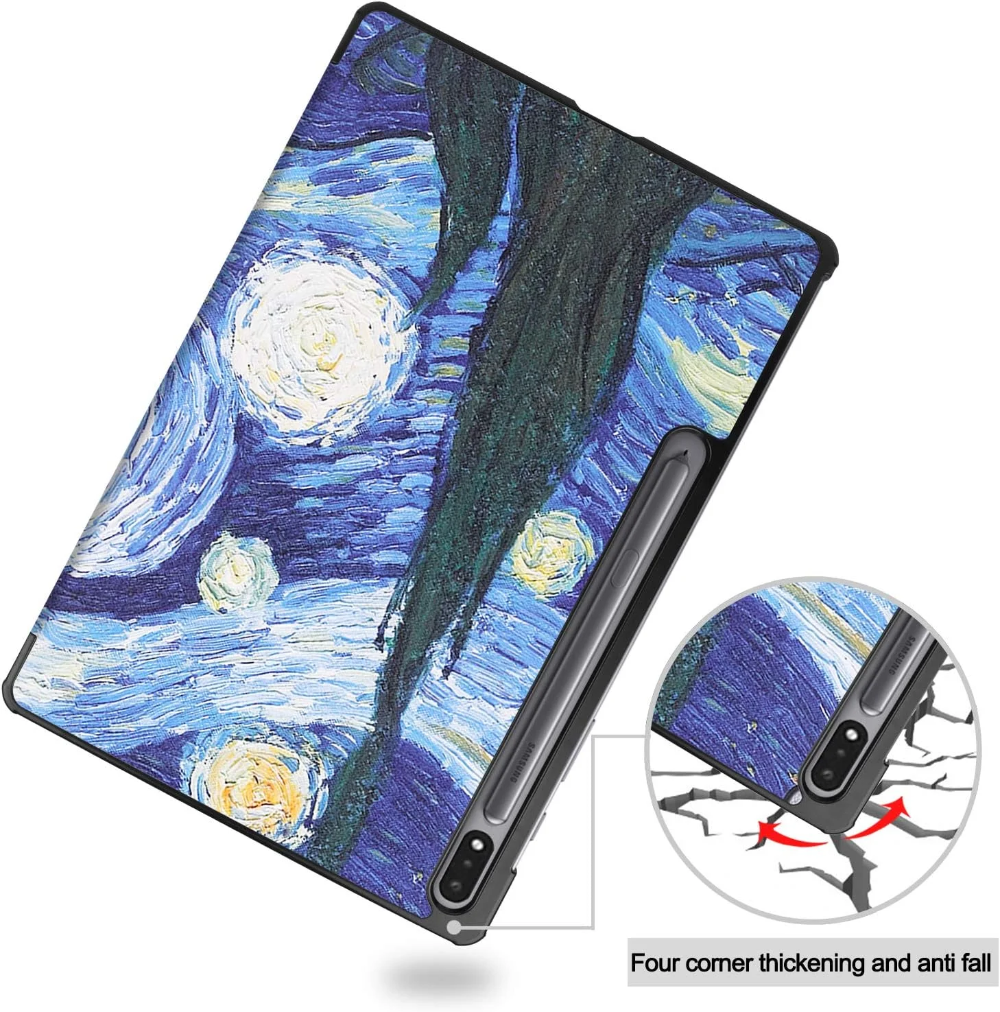 کیف تبلت RanTuo برای Samsung Galaxy Tab S8 Plus، جنس چرم PU، سبک و نازک، ضد آب، ضد گرد و غبار، محافظ ضد افتادن برای Samsung Galaxy Tab S8 Plus (آسمان پرستاره) کیف تبلت RanTuo برای Samsung Galaxy Tab S8 Plus، جنس چرم PU، سبک و نازک، ضد آب، ضد گرد و غبار، محافظ ضد افتادن برای Samsung Galaxy Tab S8 Plus (آسمان پرستاره)