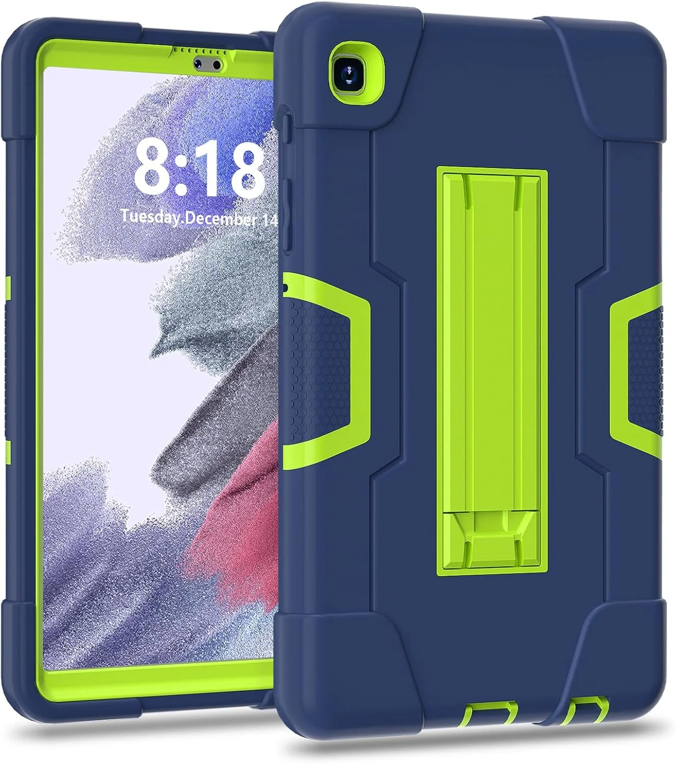 کیف تبلت با پایه سازگار با Samsung Galaxy Tab A7 Lite 8.4 اینچ 2021 SM-T220/T225، کاور محافظ سنگین هیبریدی، کیف محافظ مقاوم در برابر ضربه TPU با پایه. سرمه ای + سبز کیف تبلت با پایه سازگار با Samsung Galaxy Tab A7 Lite 8.4 اینچ 2021 SM-T220/T225، کاور محافظ سنگین هیبریدی، کیف محافظ مقاوم در برابر ضربه TPU با پایه. سرمه ای + سبز