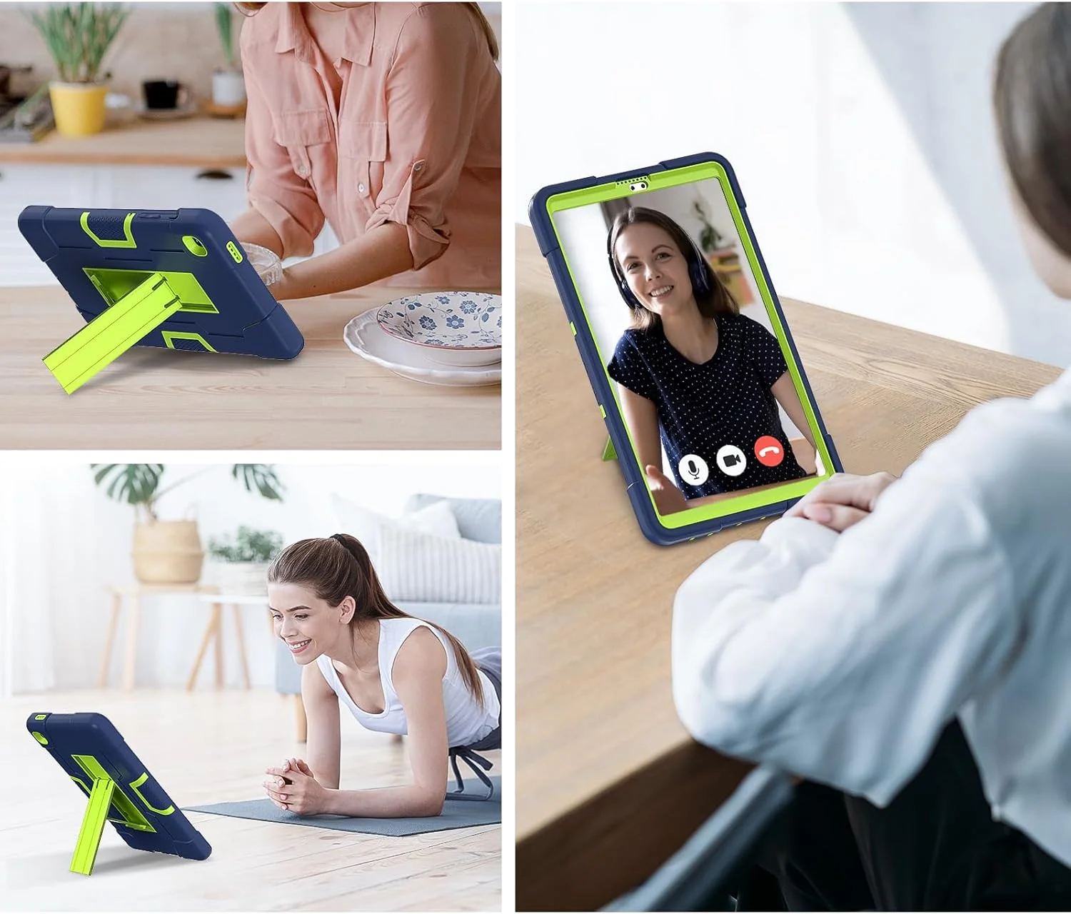 کیف تبلت با پایه سازگار با Samsung Galaxy Tab A7 Lite 8.4 اینچ 2021 SM-T220/T225، کاور محافظ سنگین هیبریدی، کیف محافظ مقاوم در برابر ضربه TPU با پایه. سرمه ای + سبز کیف تبلت با پایه سازگار با Samsung Galaxy Tab A7 Lite 8.4 اینچ 2021 SM-T220/T225، کاور محافظ سنگین هیبریدی، کیف محافظ مقاوم در برابر ضربه TPU با پایه. سرمه ای + سبز