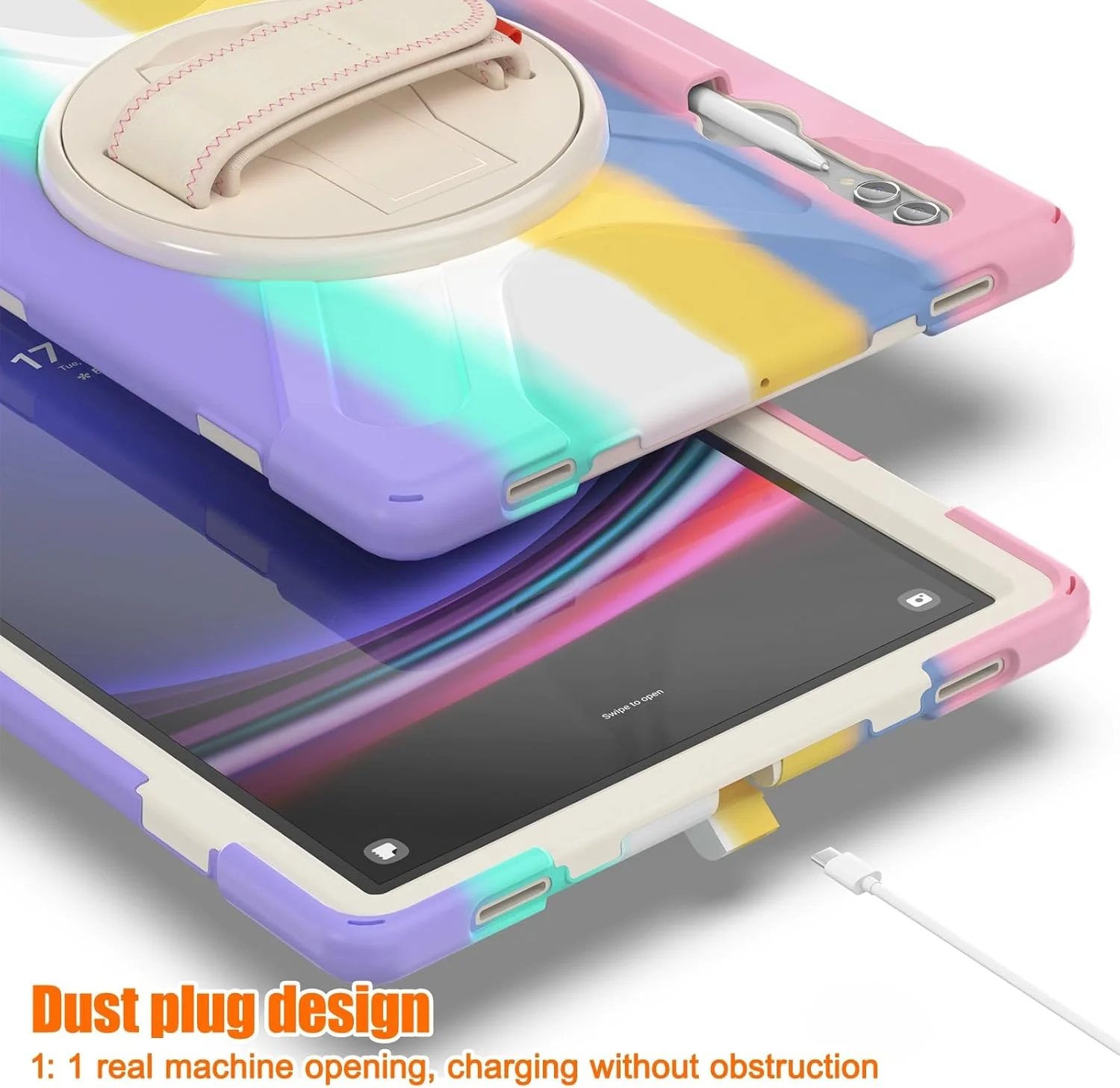 کیف محافظ تبلت سازگار با تبلت سامسونگ گلکسی تب S9 Ultra سایز 14.6 اینچ مدل 2023 SM-X910/X916B/X918U به همراه جای قلم، کیف محافظ مقاوم در برابر ضربه و افتادن با بند شانه برای کودکان کیف محافظ تبلت سازگار با تبلت سامسونگ گلکسی تب S9 Ultra سایز 14.6 اینچ مدل 2023 SM-X910/X916B/X918U به همراه جای قلم، کیف محافظ مقاوم در برابر ضربه و افتادن با بند شانه برای کودکان