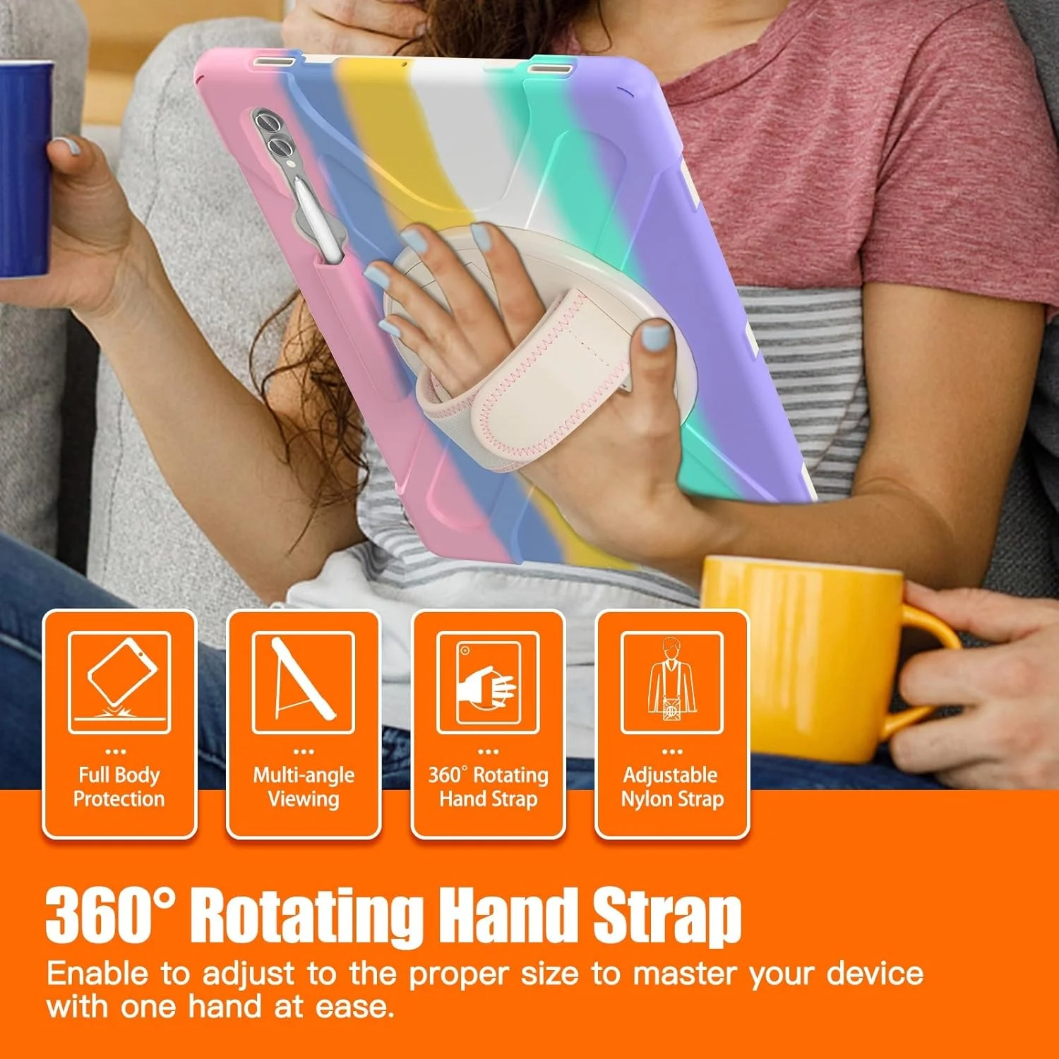 کیف محافظ تبلت سازگار با تبلت سامسونگ گلکسی تب S9 Ultra سایز 14.6 اینچ مدل 2023 SM-X910/X916B/X918U به همراه جای قلم، کیف محافظ مقاوم در برابر ضربه و افتادن با بند شانه برای کودکان کیف محافظ تبلت سازگار با تبلت سامسونگ گلکسی تب S9 Ultra سایز 14.6 اینچ مدل 2023 SM-X910/X916B/X918U به همراه جای قلم، کیف محافظ مقاوم در برابر ضربه و افتادن با بند شانه برای کودکان