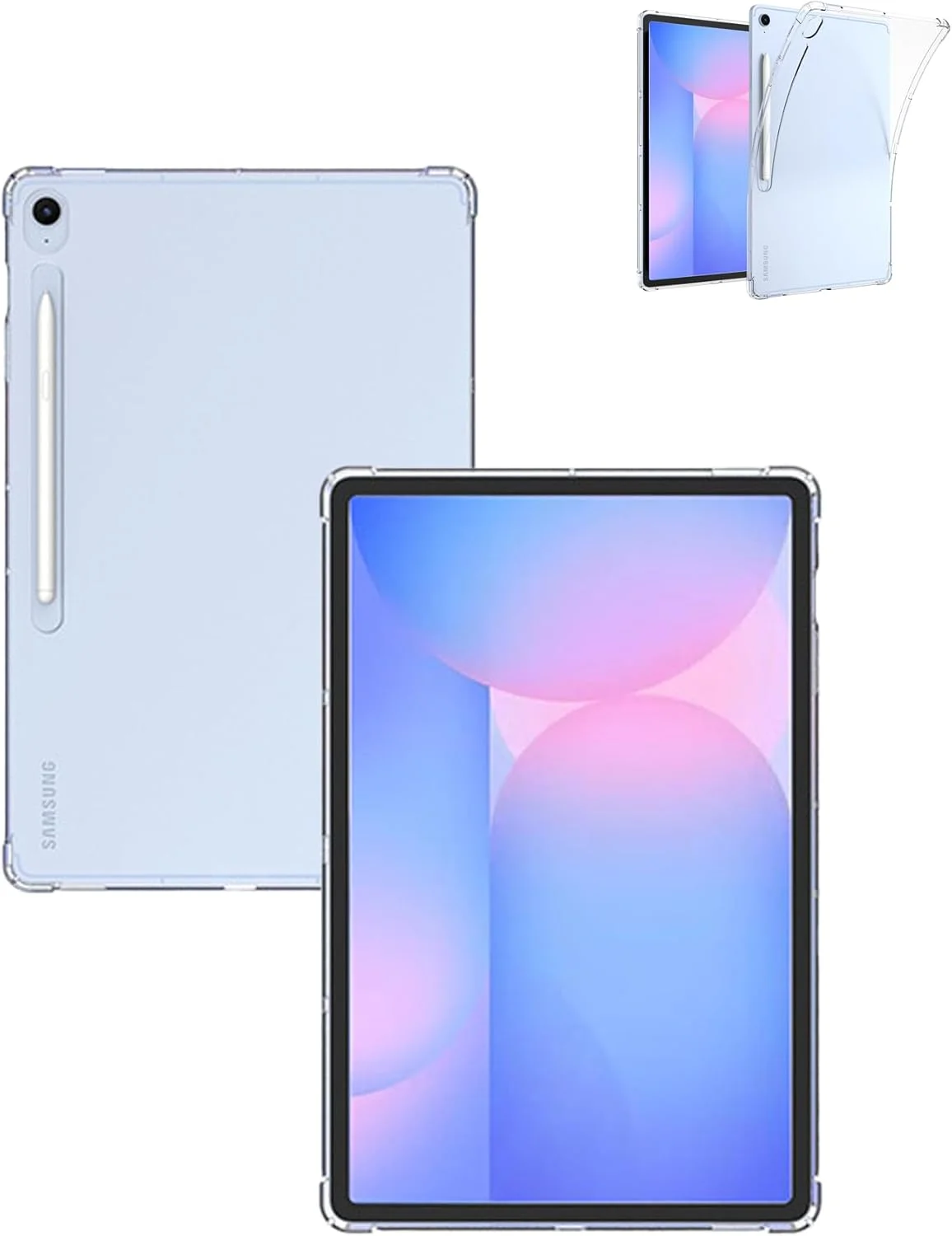 Case for Samsung Galaxy S10 FE+ Tablet 13.1 inch, yystao Airbag Soft TPU Protective Case Cover Compatible with Galaxy Tab S10 FE+, Shockproof, Scratch-Resistant & Slim Fit, Clear Case for Samsung Galaxy S10 FE+ Tablet 13.1 inch, yystao Airbag Soft TPU Protective Case Cover Compatible with Galaxy Tab S10 FE+, Shockproof, Scratch-Resistant & Slim Fit, Clear