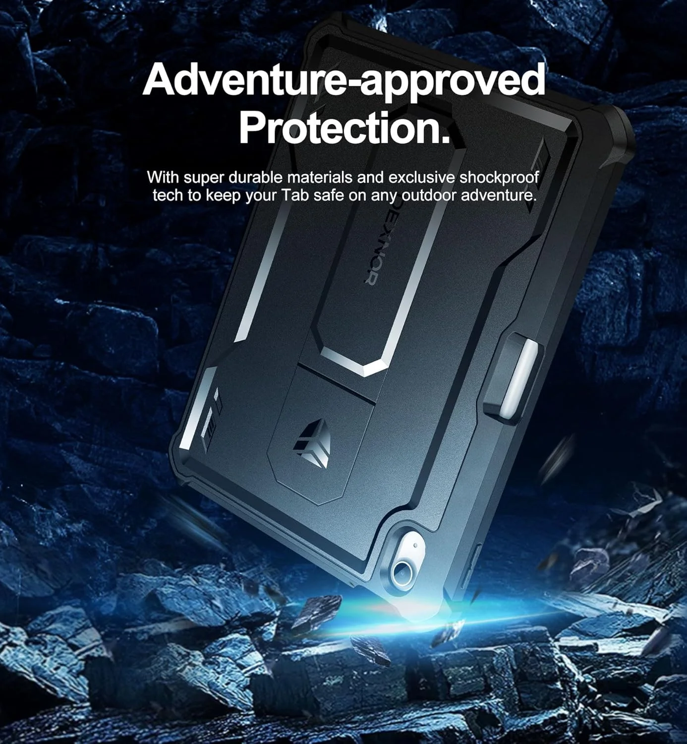 کاور محافظ آیپد نسل 10 دکسنور، 10.9 اینچ (2022)، [دارای محافظ صفحه نمایش و استند] با جای قلم، مقاوم در برابر ضربه، پوشش کامل بدنه برای آیپد نسل 10 - مشکی