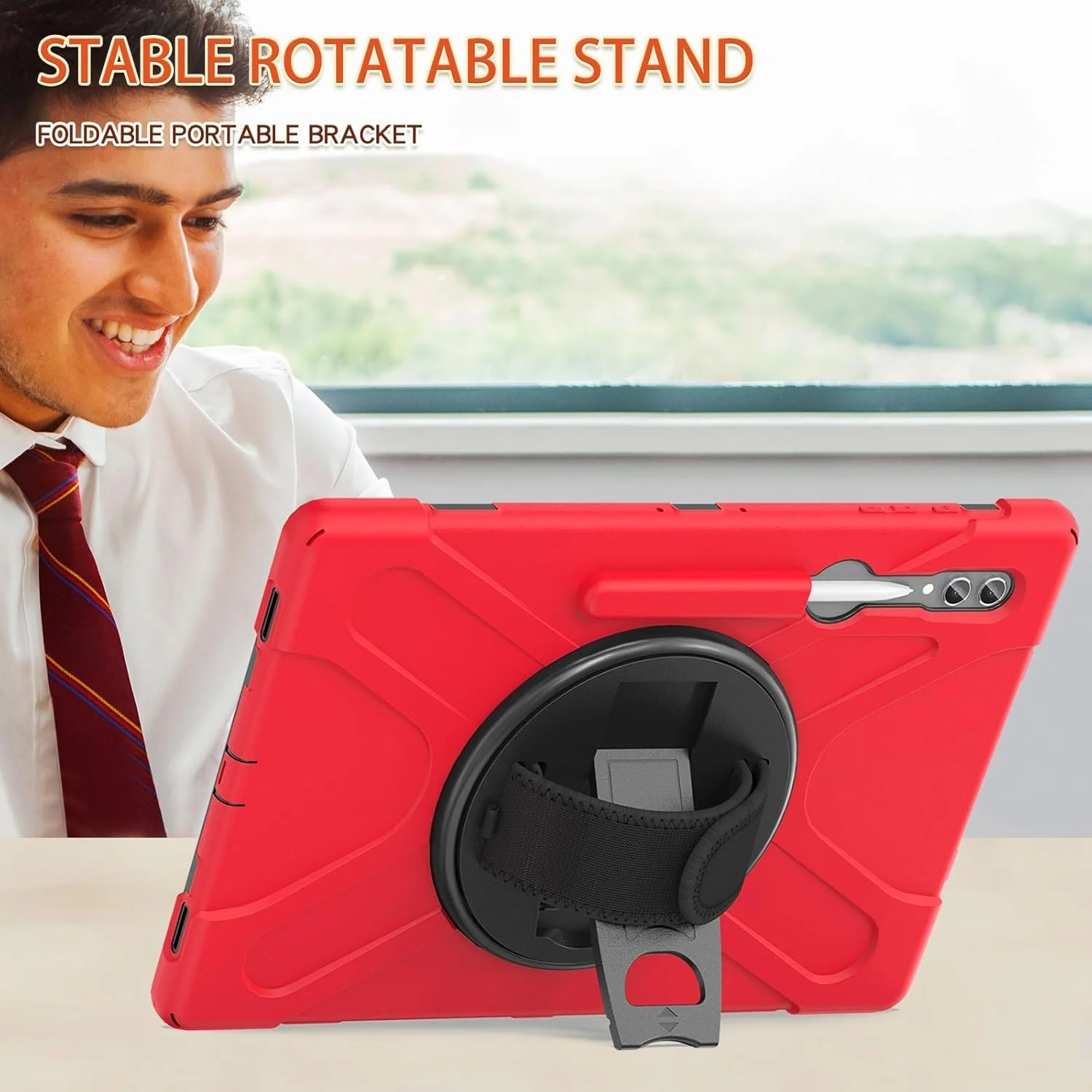 Tablet PC Case Compatible with Samsung Galaxy Tab S10 Ultra 14.6 inch 2024 SM-X920 Case with Pen Holder, Heavy Duty Rugged Shockproof Drop Protection Case Shoulder Strap Protective Cover for Kids Cove Tablet PC Case Compatible with Samsung Galaxy Tab S10 Ultra 14.6 inch 2024 SM-X920 Case with Pen Holder, Heavy Duty Rugged Shockproof Drop Protection Case Shoulder Strap Protective Cover for Kids Cove