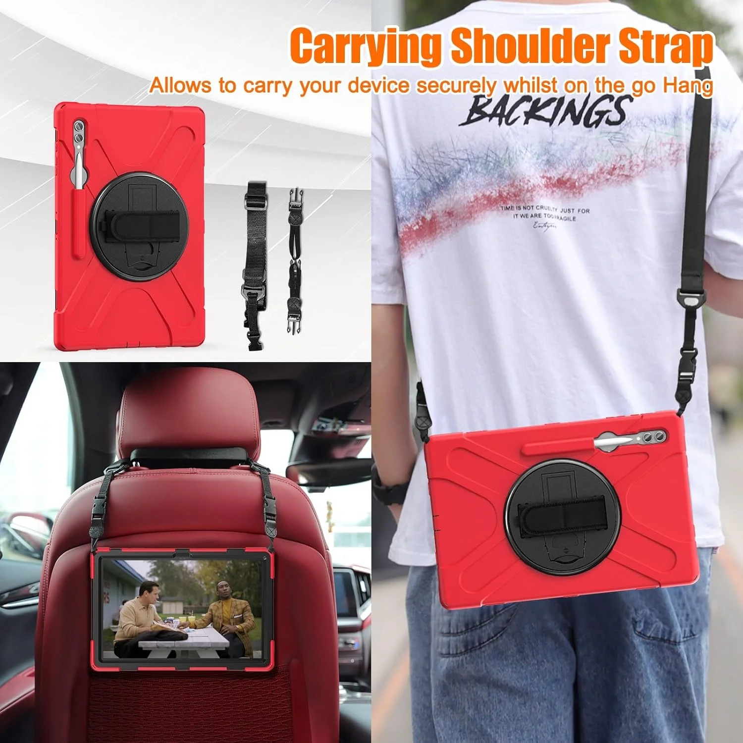 Tablet PC Case Compatible with Samsung Galaxy Tab S10 Ultra 14.6 inch 2024 SM-X920 Case with Pen Holder, Heavy Duty Rugged Shockproof Drop Protection Case Shoulder Strap Protective Cover for Kids Cove Tablet PC Case Compatible with Samsung Galaxy Tab S10 Ultra 14.6 inch 2024 SM-X920 Case with Pen Holder, Heavy Duty Rugged Shockproof Drop Protection Case Shoulder Strap Protective Cover for Kids Cove