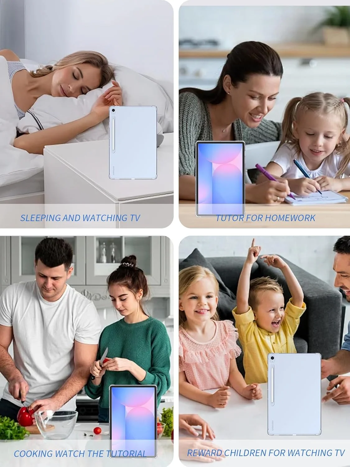 Case for Samsung Galaxy S10 FE+ Tablet 13.1 inch, yystao Airbag Soft TPU Protective Case Cover Compatible with Galaxy Tab S10 FE+, Shockproof, Scratch-Resistant & Slim Fit, Clear Case for Samsung Galaxy S10 FE+ Tablet 13.1 inch, yystao Airbag Soft TPU Protective Case Cover Compatible with Galaxy Tab S10 FE+, Shockproof, Scratch-Resistant & Slim Fit, Clear