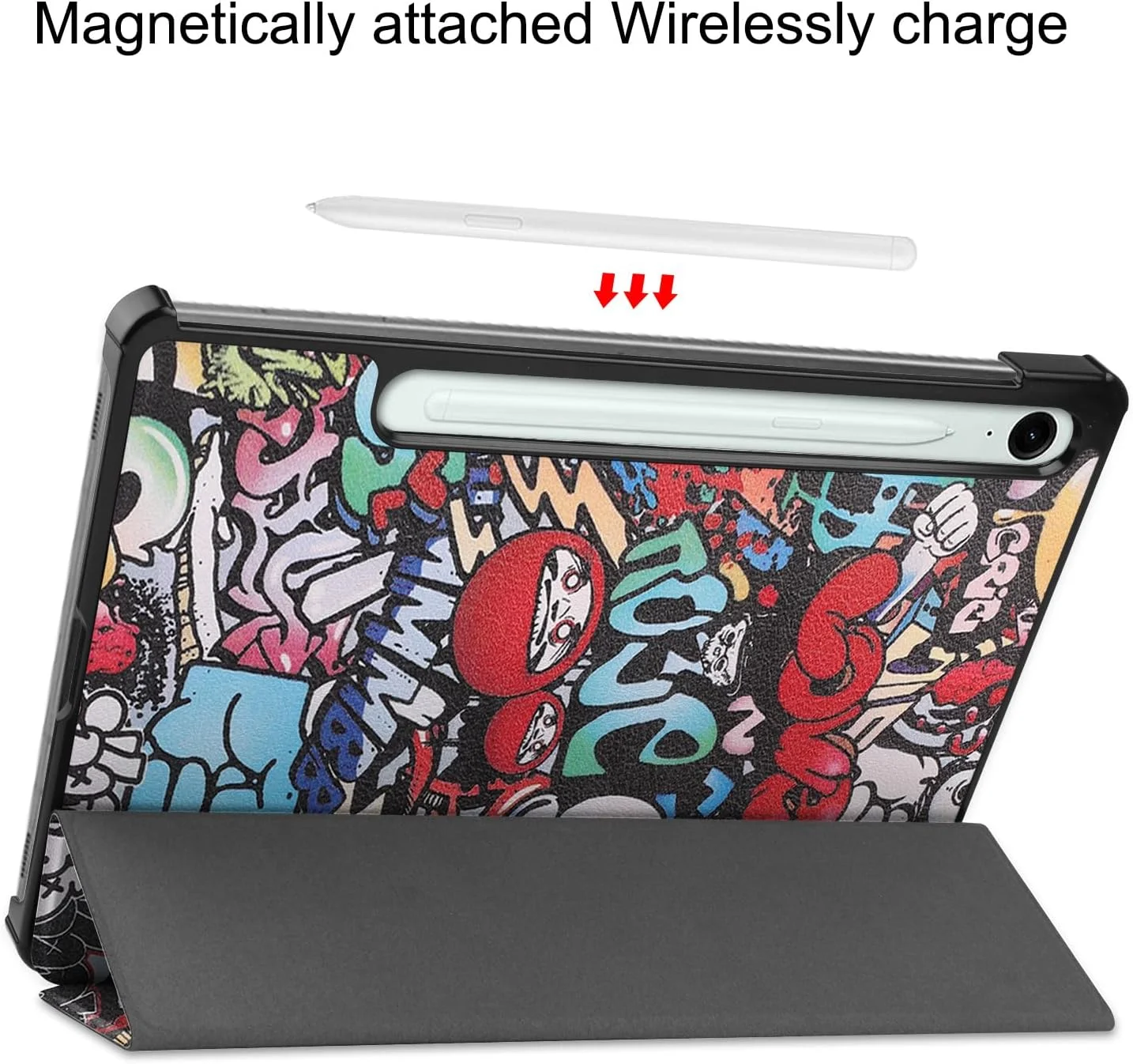 کیف تبلت RanTuo برای Samsung Galaxy Tab S9 FE، چرم PU، سبک و نازک، ضد آب، ضد گرد و غبار، قاب محافظ ضد افتادن برای Samsung Galaxy Tab S9 FE. (گرافیتی) کیف تبلت RanTuo برای Samsung Galaxy Tab S9 FE، چرم PU، سبک و نازک، ضد آب، ضد گرد و غبار، قاب محافظ ضد افتادن برای Samsung Galaxy Tab S9 FE. (گرافیتی)