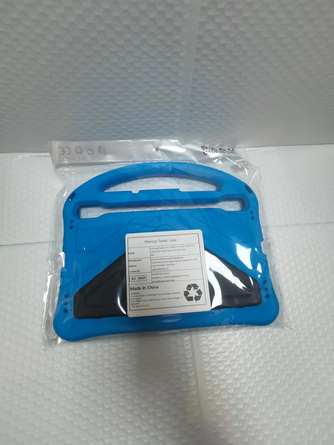 کیف تبلت مناسب برای Samsung Galaxy Tab S7+/S7 Plus/S7 FE SM-T970/T975/T976/T978/T730/T733/T735/T736/T738، کاور سبک وزن و مقاوم در برابر ضربه با دستگیره و پایه، مناسب کودکان - آبی کیف تبلت مناسب برای Samsung Galaxy Tab S7+/S7 Plus/S7 FE SM-T970/T975/T976/T978/T730/T733/T735/T736/T738، کاور سبک وزن و مقاوم در برابر ضربه با دستگیره و پایه، مناسب کودکان - آبی