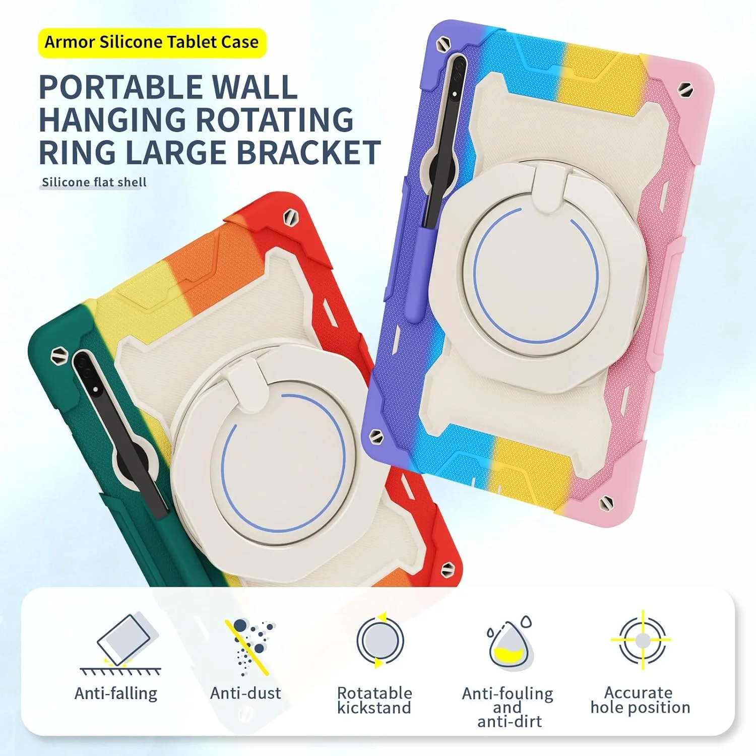 کیف تبلت مسافرتی سازگار با کودکان، سازگار با Samsung Galaxy Tab S9 Ultra 14.6 اینچ 2023 (SM-X910/X916B/X918U)، کیف پایه چرخان 360 درجه، سه در یک Infran کیف تبلت مسافرتی سازگار با کودکان، سازگار با Samsung Galaxy Tab S9 Ultra 14.6 اینچ 2023 (SM-X910/X916B/X918U)، کیف پایه چرخان 360 درجه، سه در یک Infran