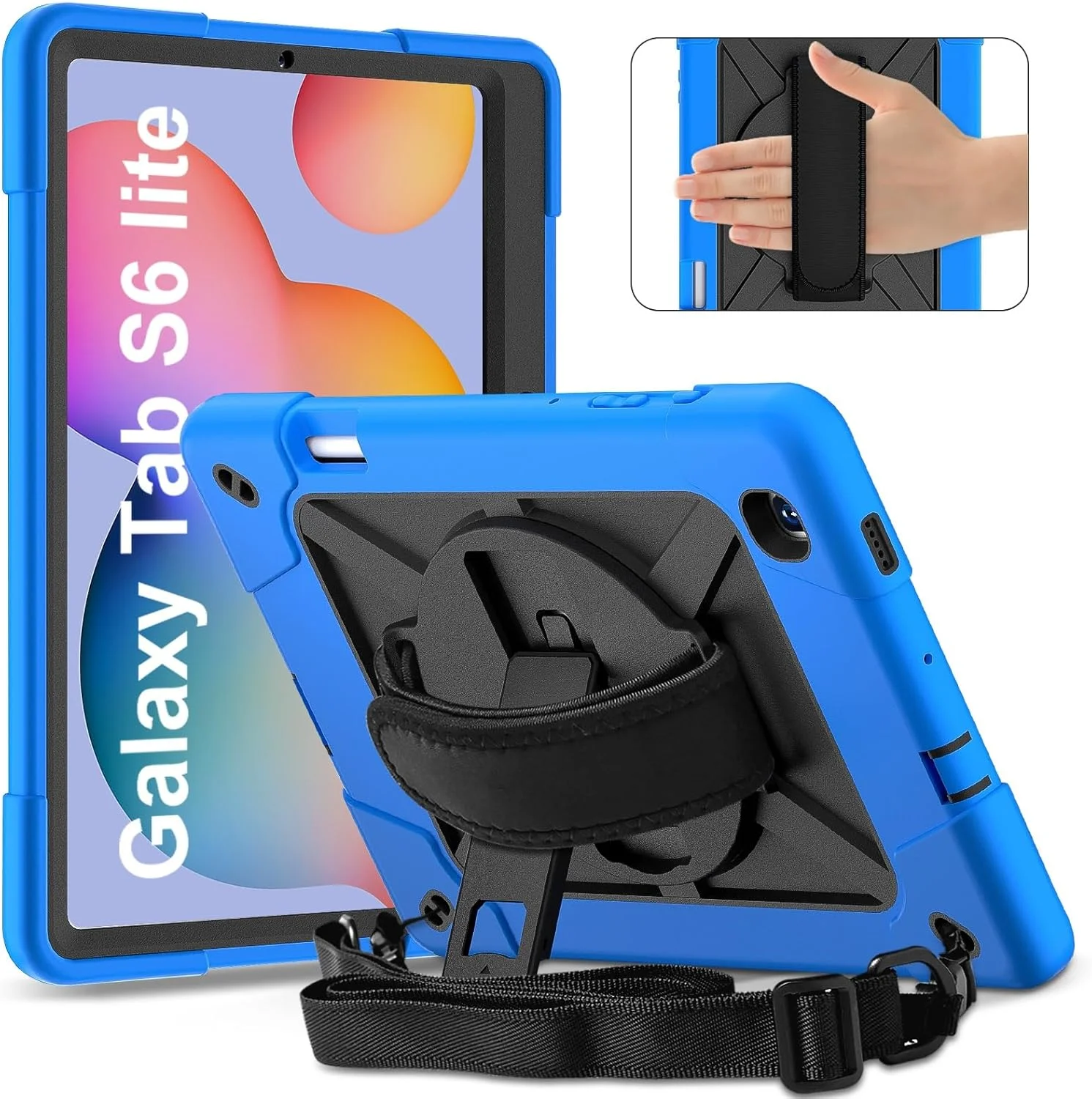 کیف تبلت PC سازگار با Samsung Galaxy Tab S6 Lite 10.4 اینچ 2020 (SH-P610/P615)، محافظ ضربه گیر تمام بدنه با بند مچی، پایه و محافظ نگهدارنده مداد (Dar) کیف تبلت PC سازگار با Samsung Galaxy Tab S6 Lite 10.4 اینچ 2020 (SH-P610/P615)، محافظ ضربه گیر تمام بدنه با بند مچی، پایه و محافظ نگهدارنده مداد (Dar)