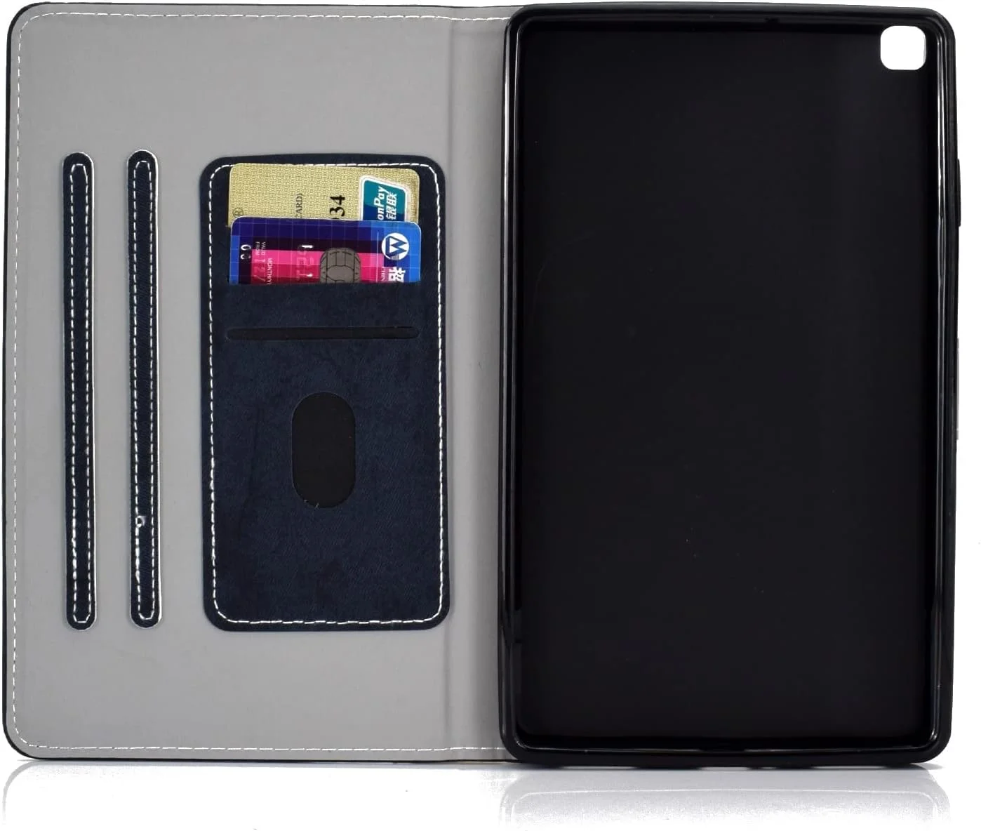 کیف محافظ تبلت مسافرتی سازگار با Samsung Galaxy Tab A 8.0 (2019) SM-T290, SM-T295، کاور باریک و هوشمند تاشو، محافظ تبلت ضد ضربه (تیره)