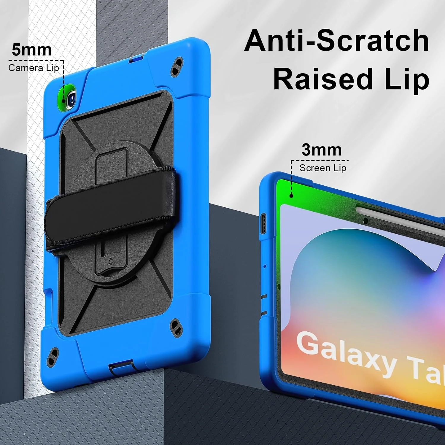 کیف تبلت سازگار با Samsung Galaxy Tab S6 Lite 10.4 اینچ 2020 (SH-P610/P615)، محافظ ضربه گیر سنگین تمام بدنه با بند مچی، پایه و محافظ نگهدارنده مداد (دار) کیف تبلت سازگار با Samsung Galaxy Tab S6 Lite 10.4 اینچ 2020 (SH-P610/P615)، محافظ ضربه گیر سنگین تمام بدنه با بند مچی، پایه و محافظ نگهدارنده مداد (دار)
