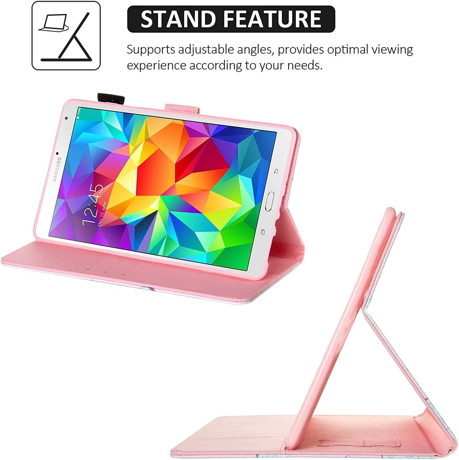 کیف تبلت Dteck Galaxy Tab S2 8.0، کیف محافظ چرمی PU با قابلیت استند و خواب/بیدار شدن خودکار، دارای جای کارت و کیف پول، مناسب برای تبلت Samsung Galaxy Tab S2 8.0 مدل های T710 T715 T713 (عرضه شده در سال 2015) - طرح شن رنگین کمانی کیف تبلت Dteck Galaxy Tab S2 8.0، کیف محافظ چرمی PU با قابلیت استند و خواب/بیدار شدن خودکار، دارای جای کارت و کیف پول، مناسب برای تبلت Samsung Galaxy Tab S2 8.0 مدل های T710 T715 T713 (عرضه شده در سال 2015) - طرح شن رنگین کمانی
