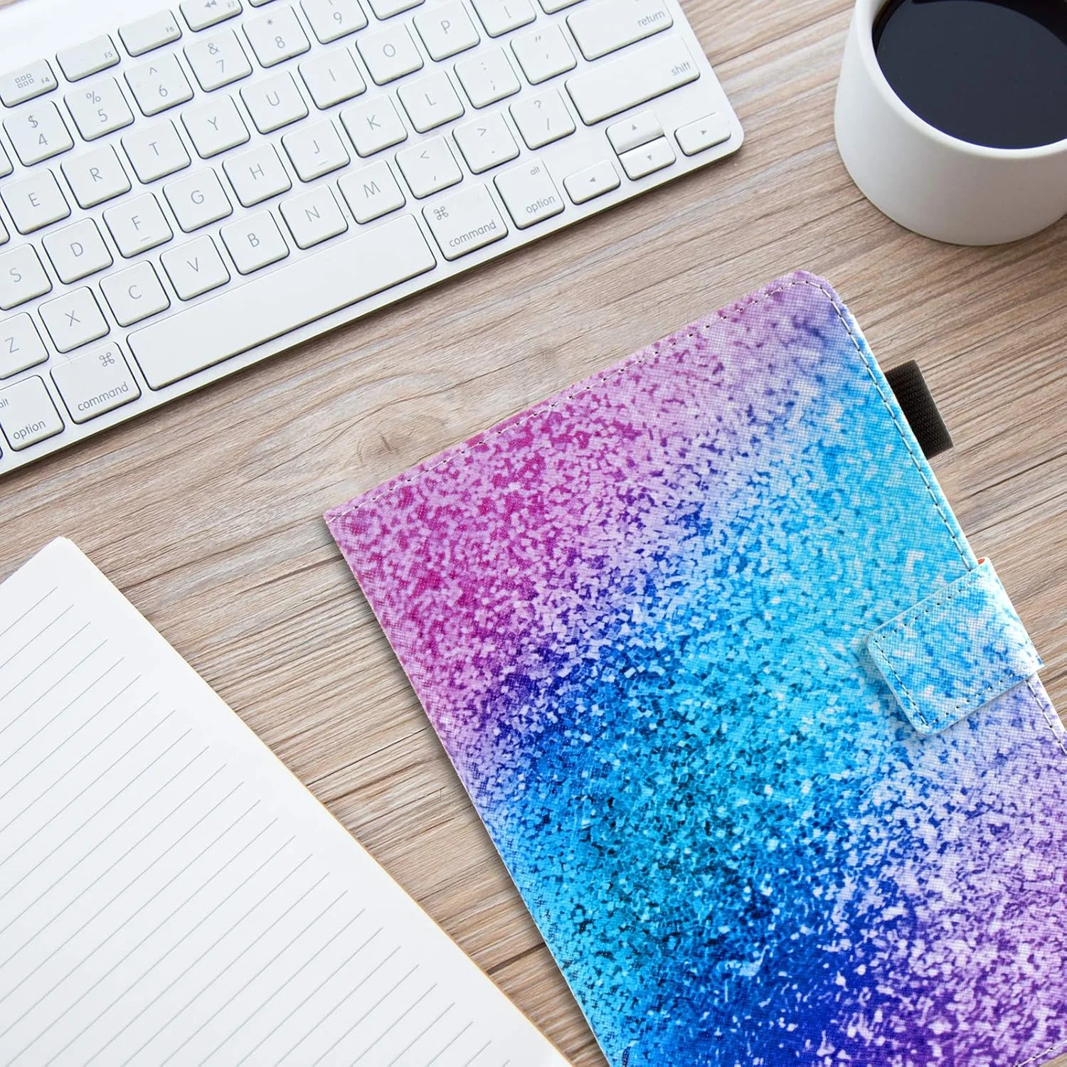 کیف تبلت Dteck Galaxy Tab S2 8.0، کیف محافظ چرمی PU با قابلیت استند و خواب/بیدار شدن خودکار، دارای جای کارت و کیف پول، مناسب برای تبلت Samsung Galaxy Tab S2 8.0 مدل های T710 T715 T713 (عرضه شده در سال 2015) - طرح شن رنگین کمانی کیف تبلت Dteck Galaxy Tab S2 8.0، کیف محافظ چرمی PU با قابلیت استند و خواب/بیدار شدن خودکار، دارای جای کارت و کیف پول، مناسب برای تبلت Samsung Galaxy Tab S2 8.0 مدل های T710 T715 T713 (عرضه شده در سال 2015) - طرح شن رنگین کمانی