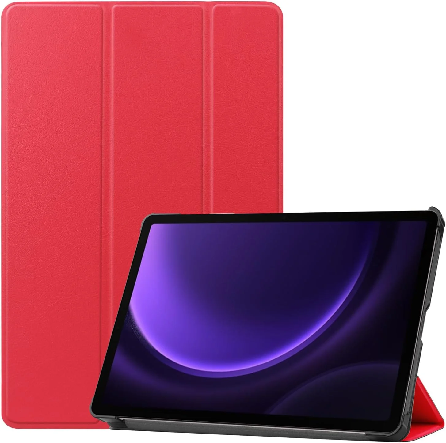 کیف تبلت RanTuo برای Samsung Galaxy Tab S9 FE، چرم PU، سبک و نازک، ضد آب، ضد گرد و غبار، کیف محافظ ضد افتادن برای Samsung Galaxy Tab S9 FE. (قرمز) کیف تبلت RanTuo برای Samsung Galaxy Tab S9 FE، چرم PU، سبک و نازک، ضد آب، ضد گرد و غبار، کیف محافظ ضد افتادن برای Samsung Galaxy Tab S9 FE. (قرمز)