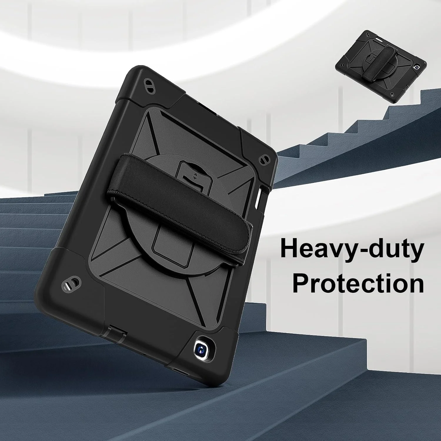 کیف تبلت، سازگار با تبلت سامسونگ گلکسی تب S6 Lite 10.4 P613/P619 2022، محافظ بدنه کامل مقاوم در برابر ضربه با بند مچی، پایه و محافظ جای مداد (مشکی) کیف تبلت، سازگار با تبلت سامسونگ گلکسی تب S6 Lite 10.4 P613/P619 2022، محافظ بدنه کامل مقاوم در برابر ضربه با بند مچی، پایه و محافظ جای مداد (مشکی)