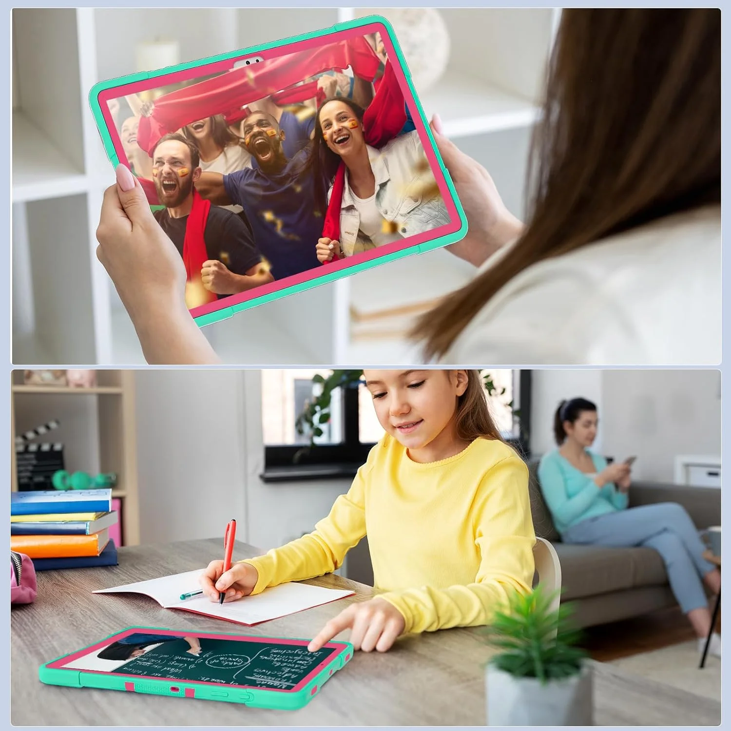 کیف تبلت سازگار با Samsung Galaxy Tab S9 FE Plus SM-X610/SM-X616 12.4 اینچ، کاور محافظ هایبرید سنگین، TPU ضد ضربه با پایه نگهدارنده کیف تبلت سازگار با Samsung Galaxy Tab S9 FE Plus SM-X610/SM-X616 12.4 اینچ، کاور محافظ هایبرید سنگین، TPU ضد ضربه با پایه نگهدارنده