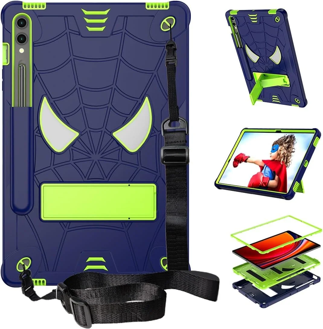 Protective Tablet PC Case Tablet Children's Case Compatible with Samsung Galaxy Tab S9 FE Plus Case SM-X610/SM-X616 12.4inch,Protective Cover Shockproof and Resistant Case with Built-in Holder+Shoulde Protective Tablet PC Case Tablet Children's Case Compatible with Samsung Galaxy Tab S9 FE Plus Case SM-X610/SM-X616 12.4inch,Protective Cover Shockproof and Resistant Case with Built-in Holder+Shoulde